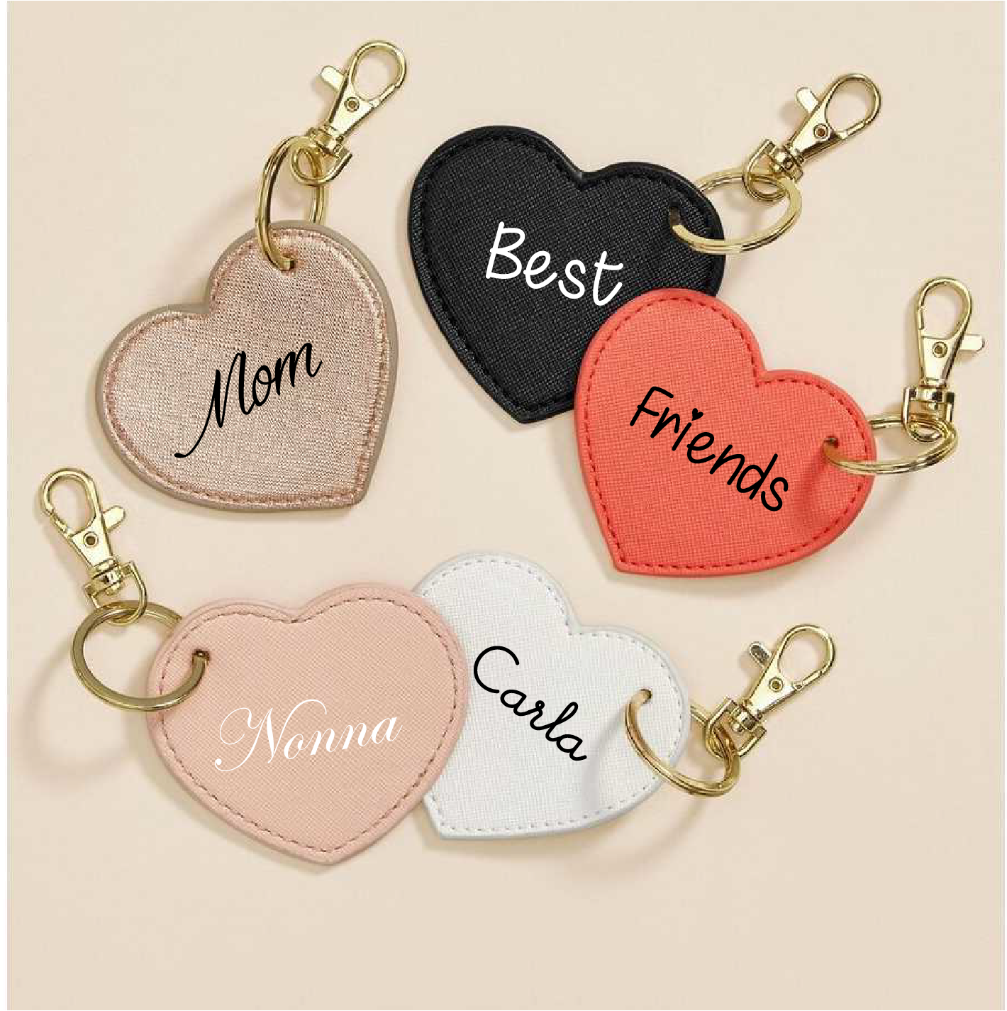 Portachiavi o tira zip Cuore personalizzabile - Be Brave Boutique