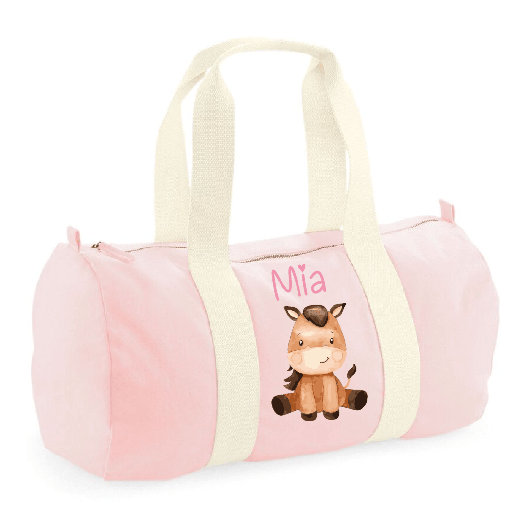 Borsone in cotone canvas personalizzato Baby Horse - Be Brave Boutique