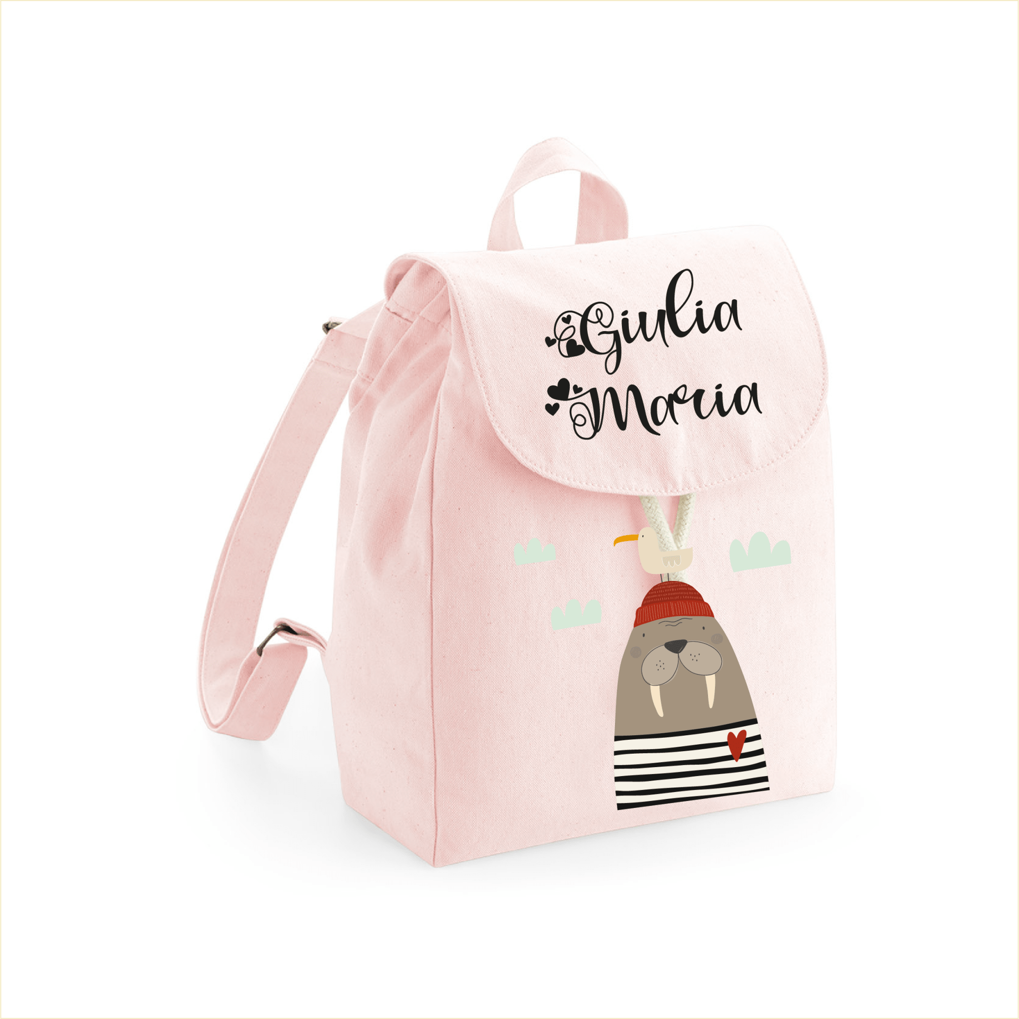 Mini Zaino in cotone Tricheco - Be Brave Boutique