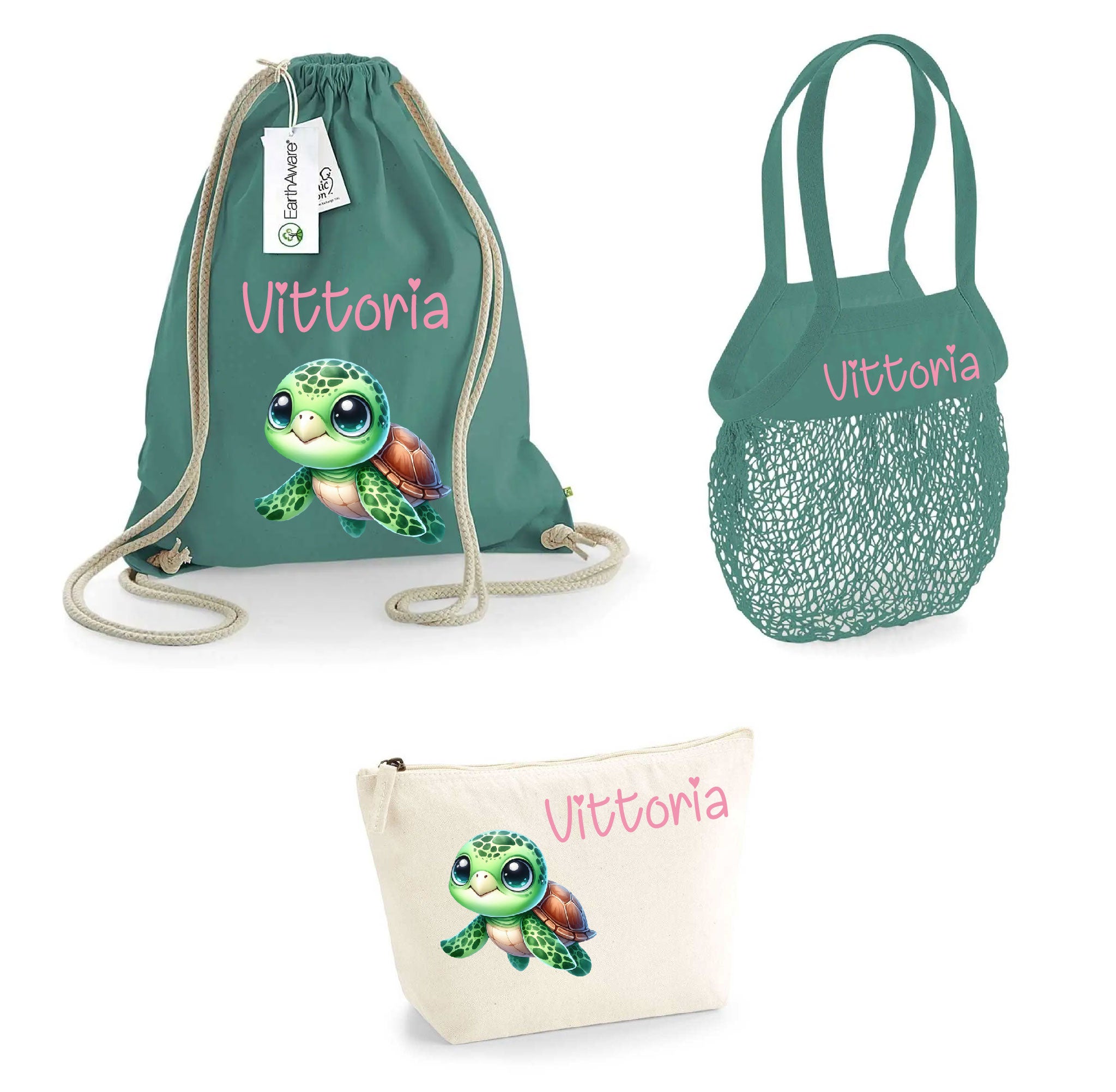 Set spiaggia per Bambini Personalizzabile Tartaruga - Be Brave Boutique