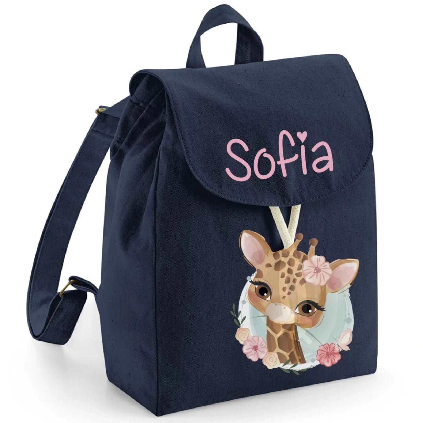 Mini Zaino per bambini in cotone Giraffa - Be Brave Boutique