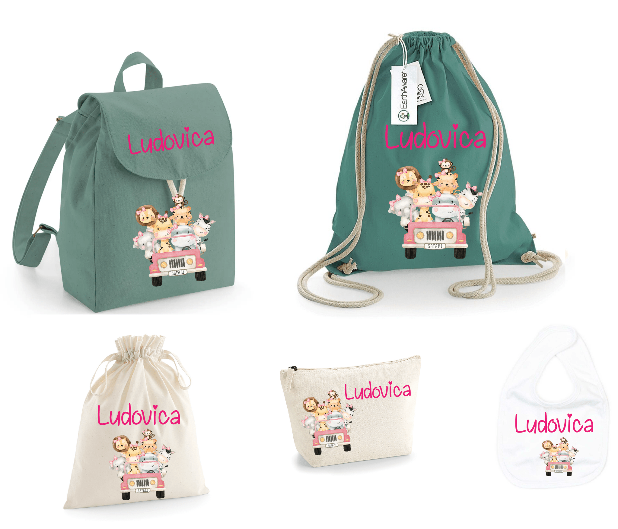 SUPER Set asilo Safari Rosa - Be Brave Boutique