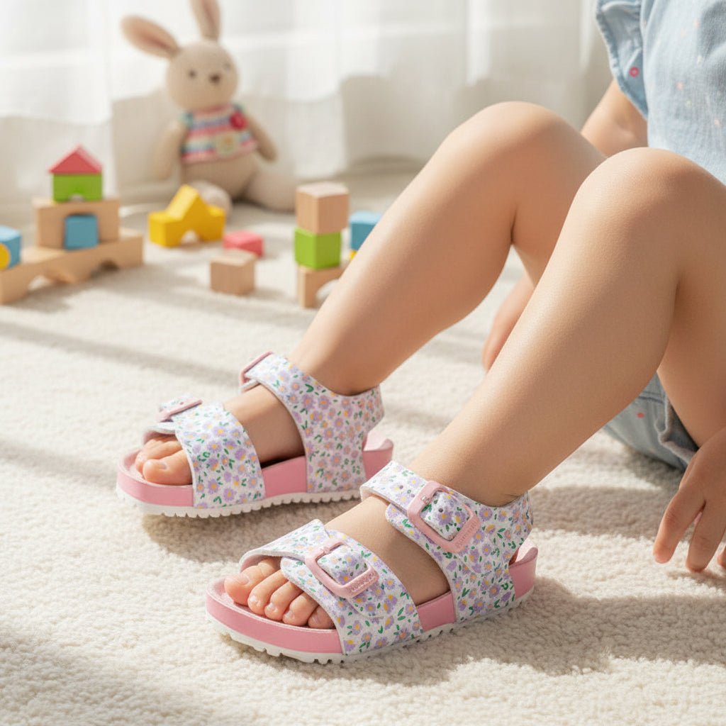 Sandali Garvalin Fiorellini rosa - Be Brave Boutique
