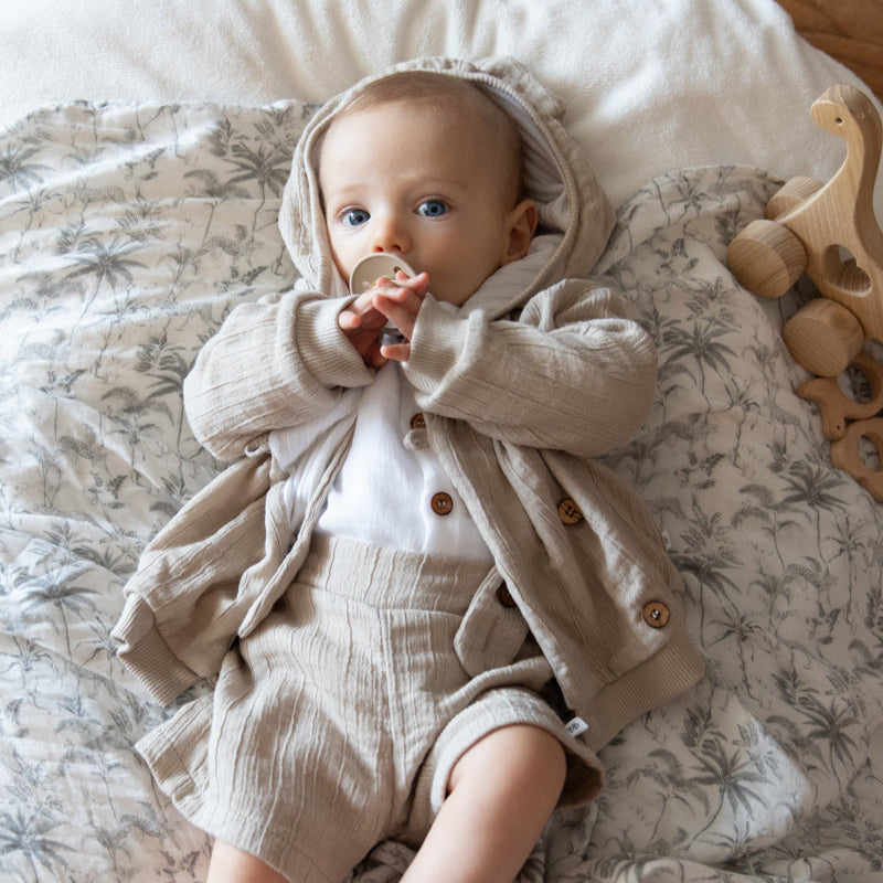 BAMBOOM Giacca Cardigan con Cappuccio bimbo/a - Be Brave Boutique