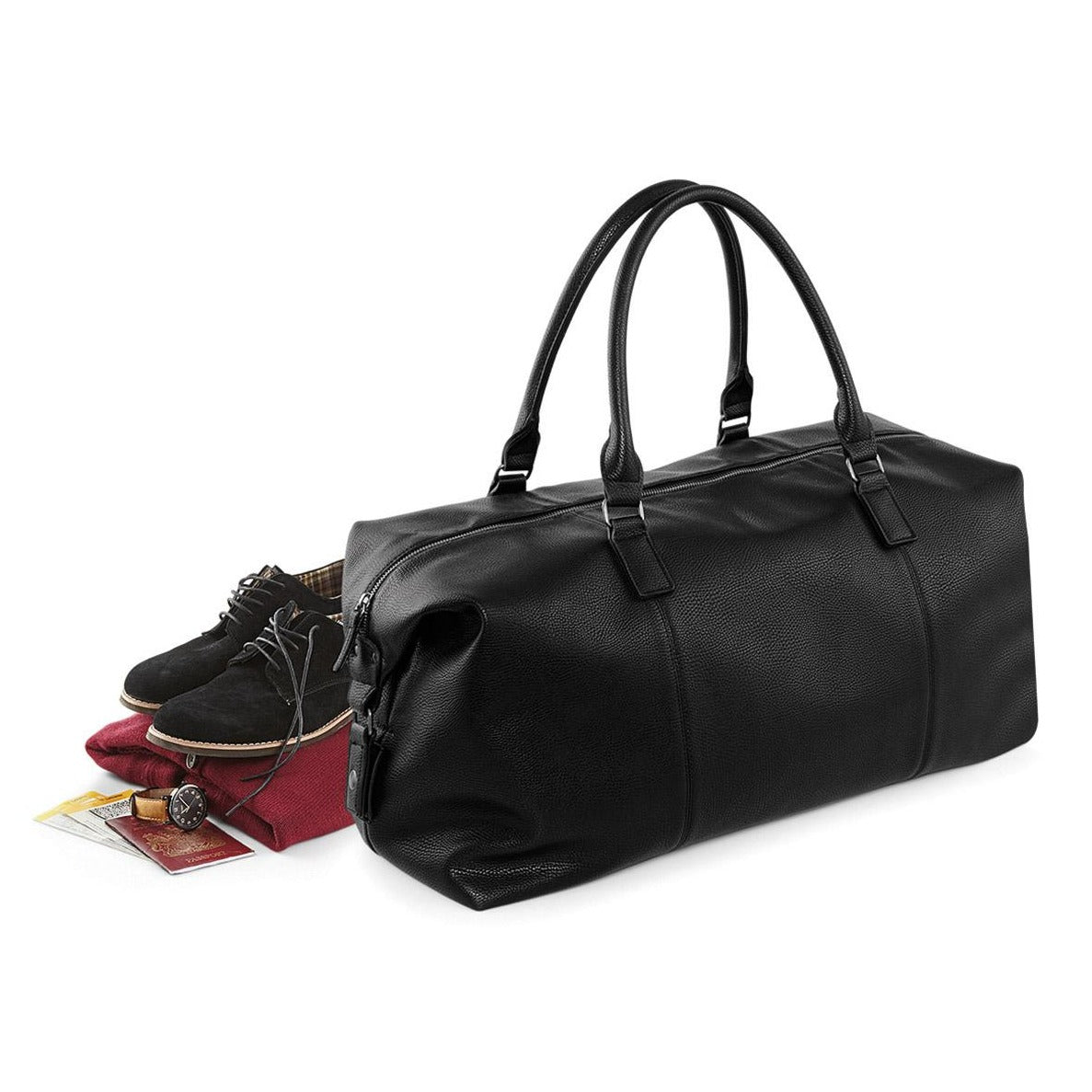 Borsone da viaggio in 100% pelle sintetica, classico ed elegante tasche e zip - Be Brave Boutique