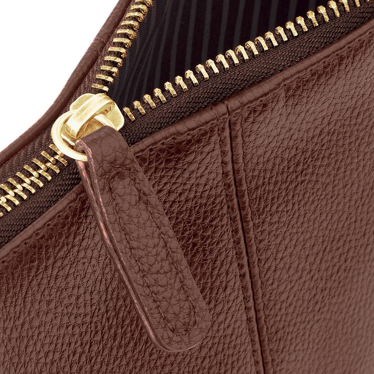 Beauty case piatto in simil pelle completamente foderate con motivo a righe personalizzabile - Be Brave Boutique