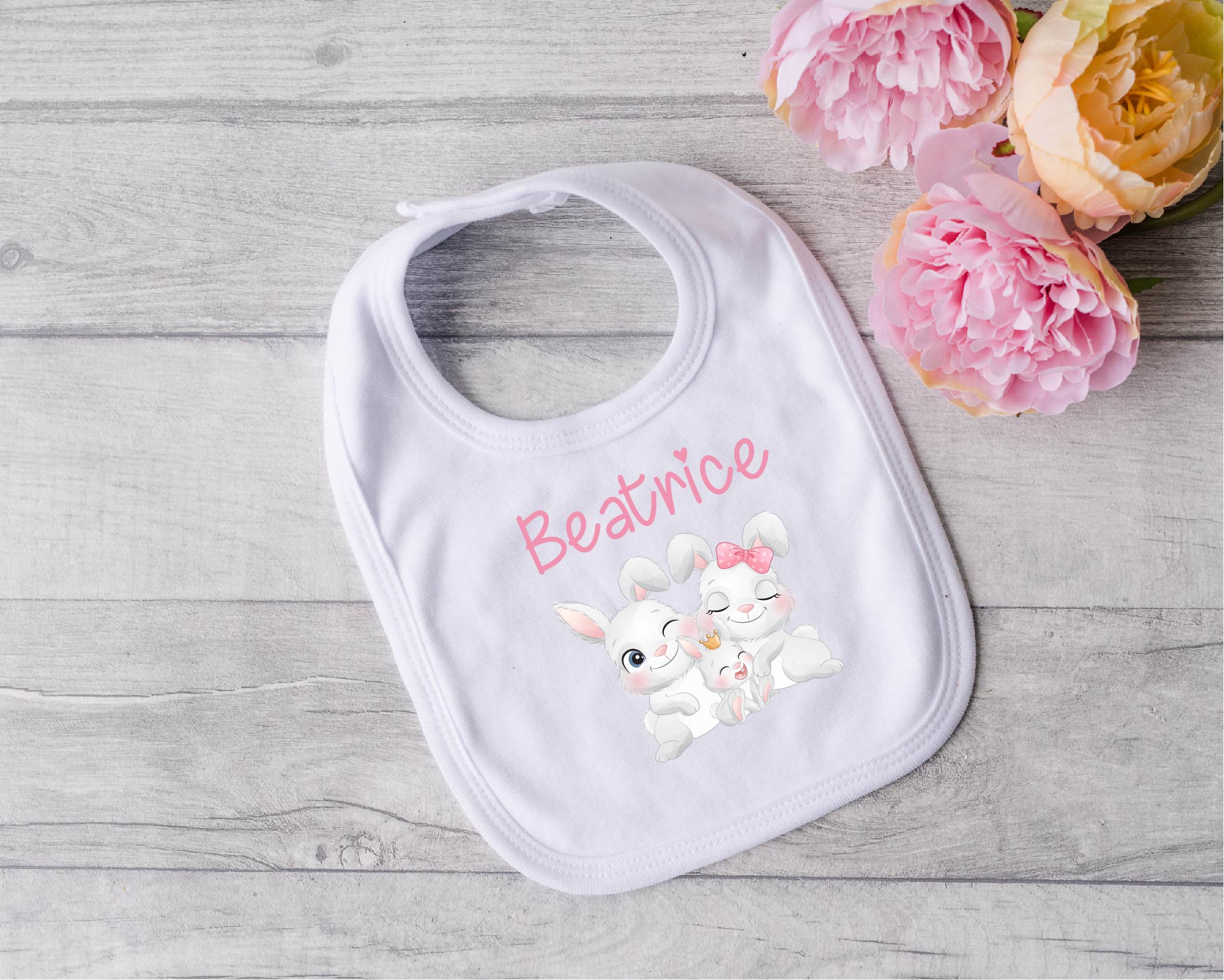 Bavaglino in Cotone Prima Pasqua personalizzabile - Be Brave Boutique