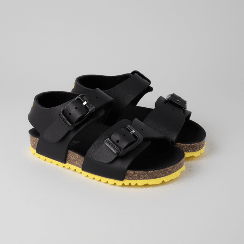 Sandali Garvalin Nero/Giallo - Be Brave Boutique