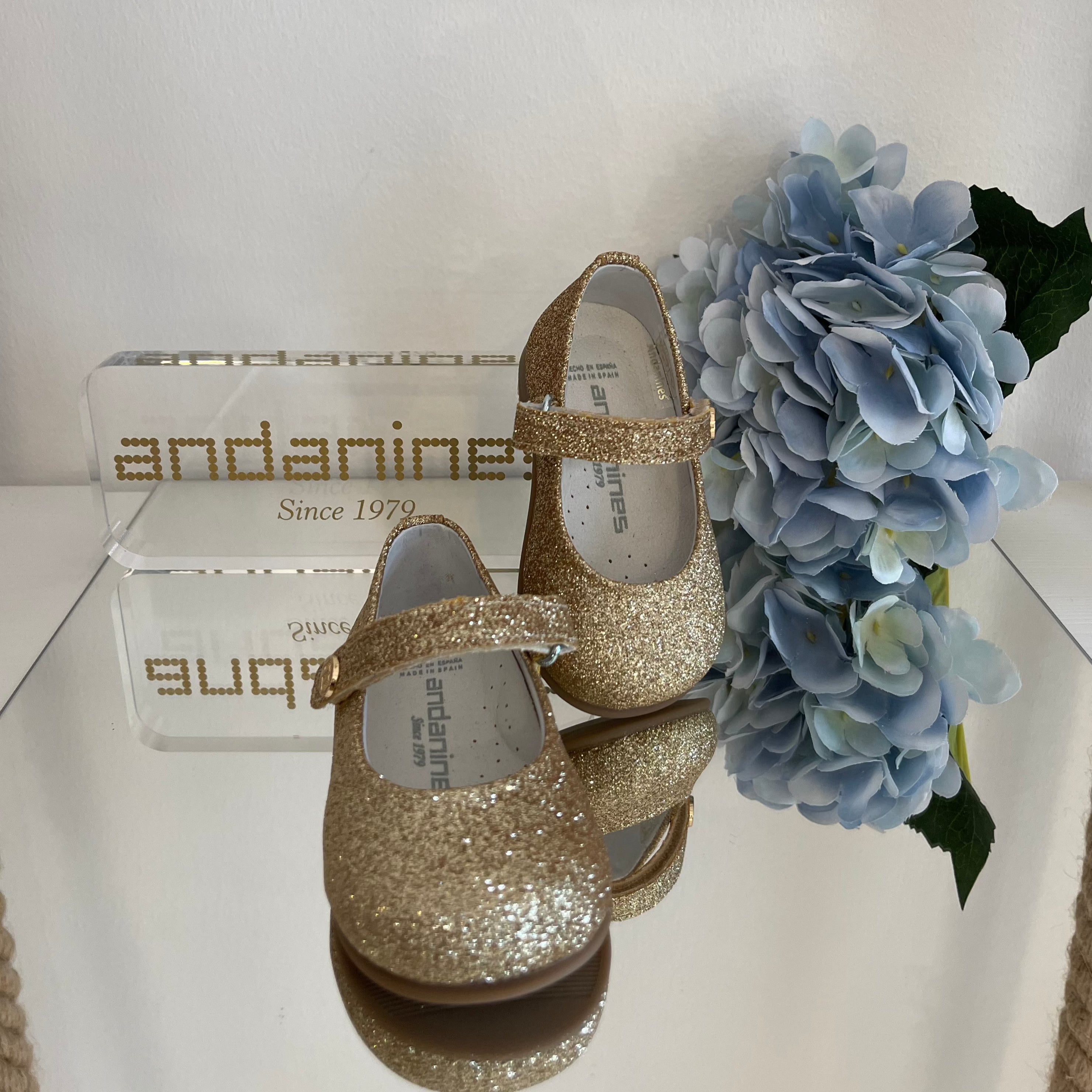 ANDANINES Ballerina Oro glitter - Be Brave Boutique
