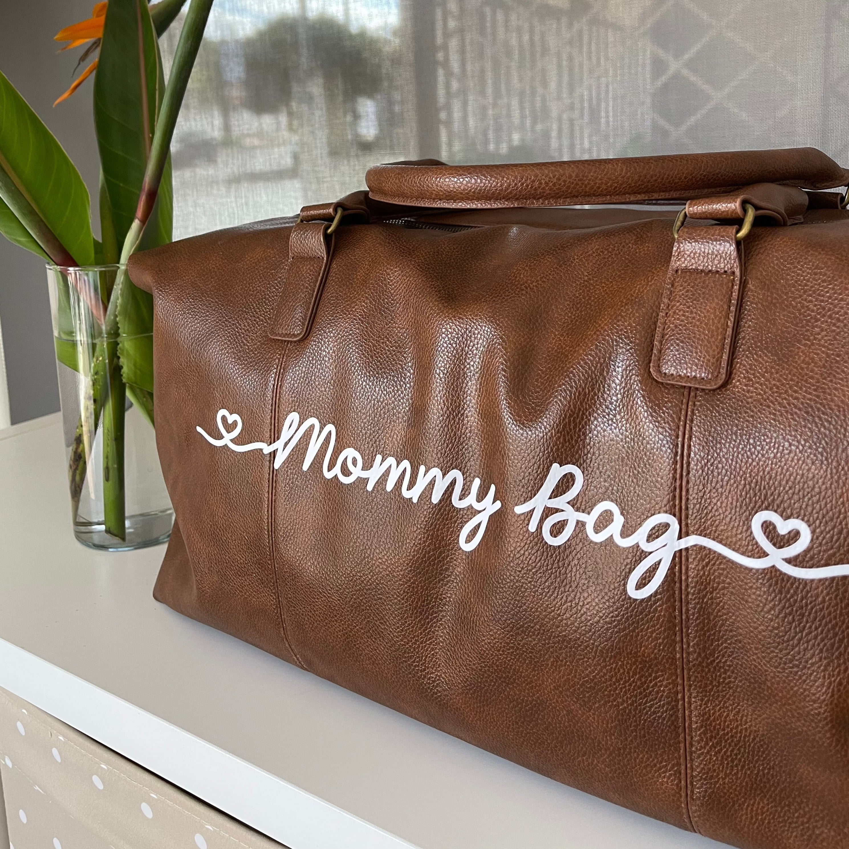 Borsone da viaggio in 100% pelle sintetica, classico ed elegante tasche e zip - Be Brave Boutique