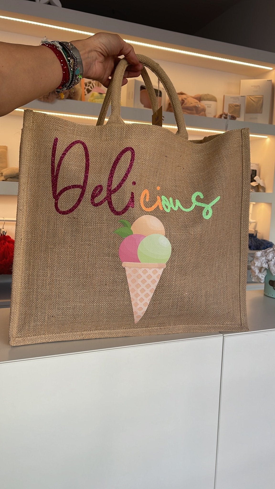 Borsa in juta Delicious - Be Brave Boutique