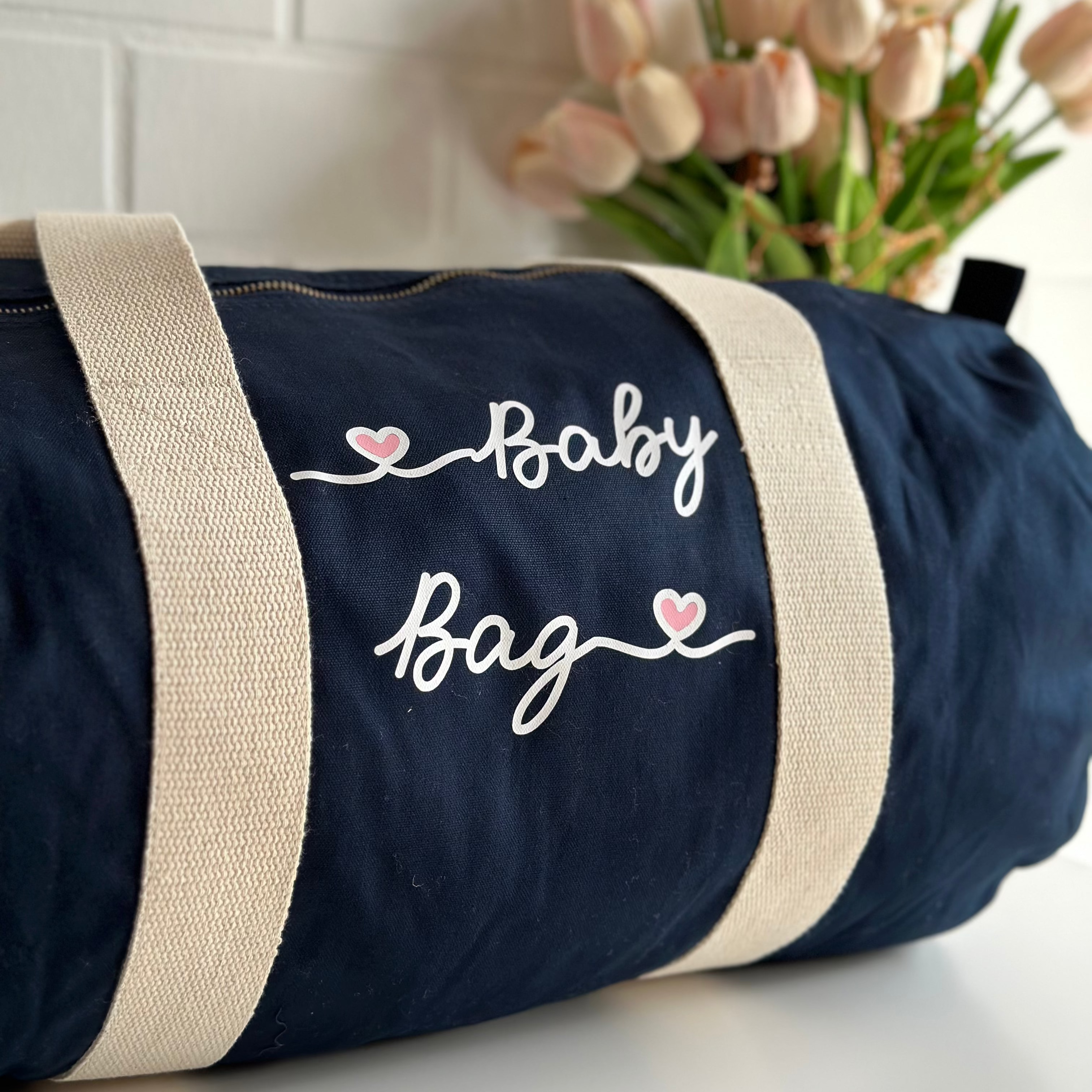 Borsone Mamma grigio E borsone Baby bLu - Be Brave Boutique