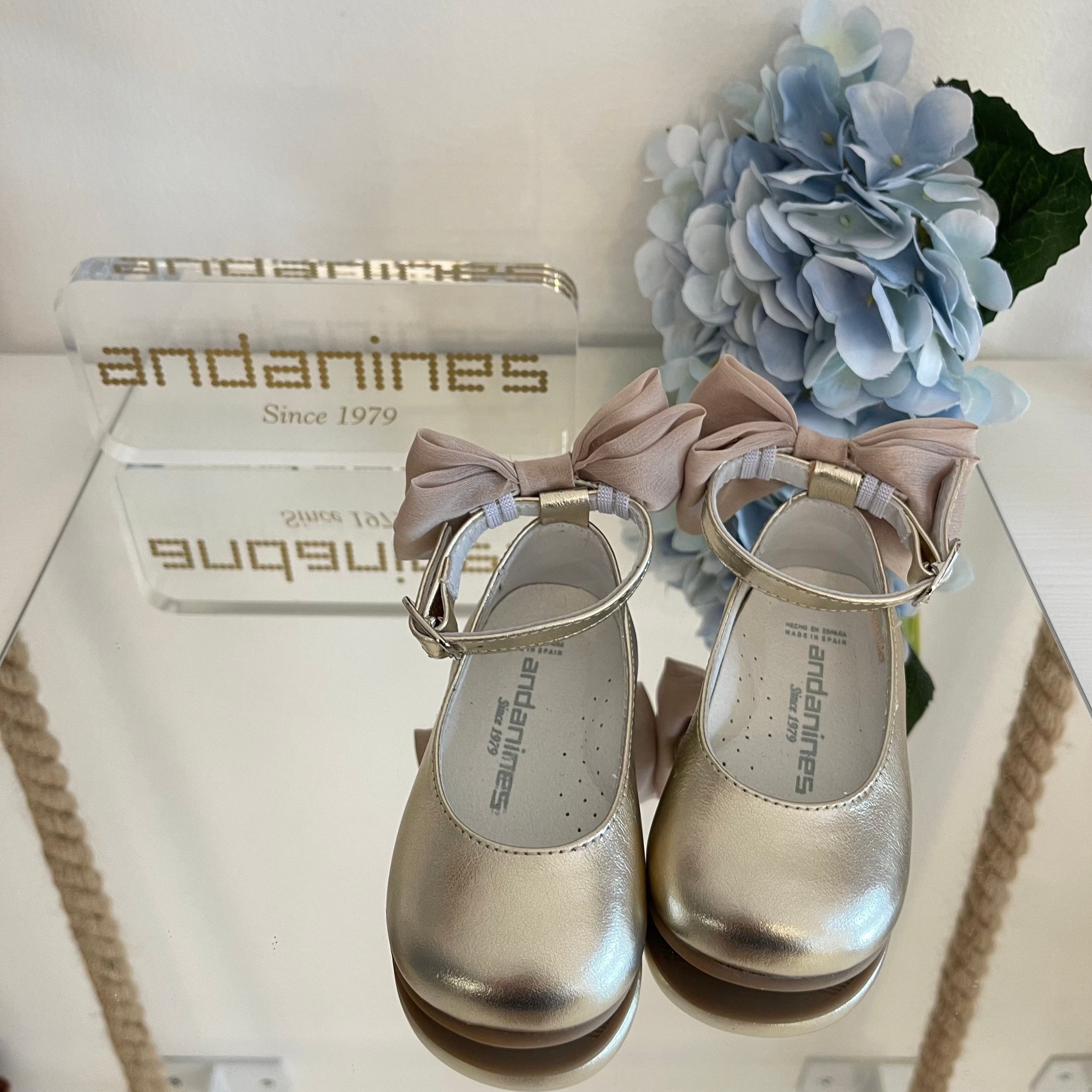 ANDANINES Ballerina con fiocco Oro - Be Brave Boutique