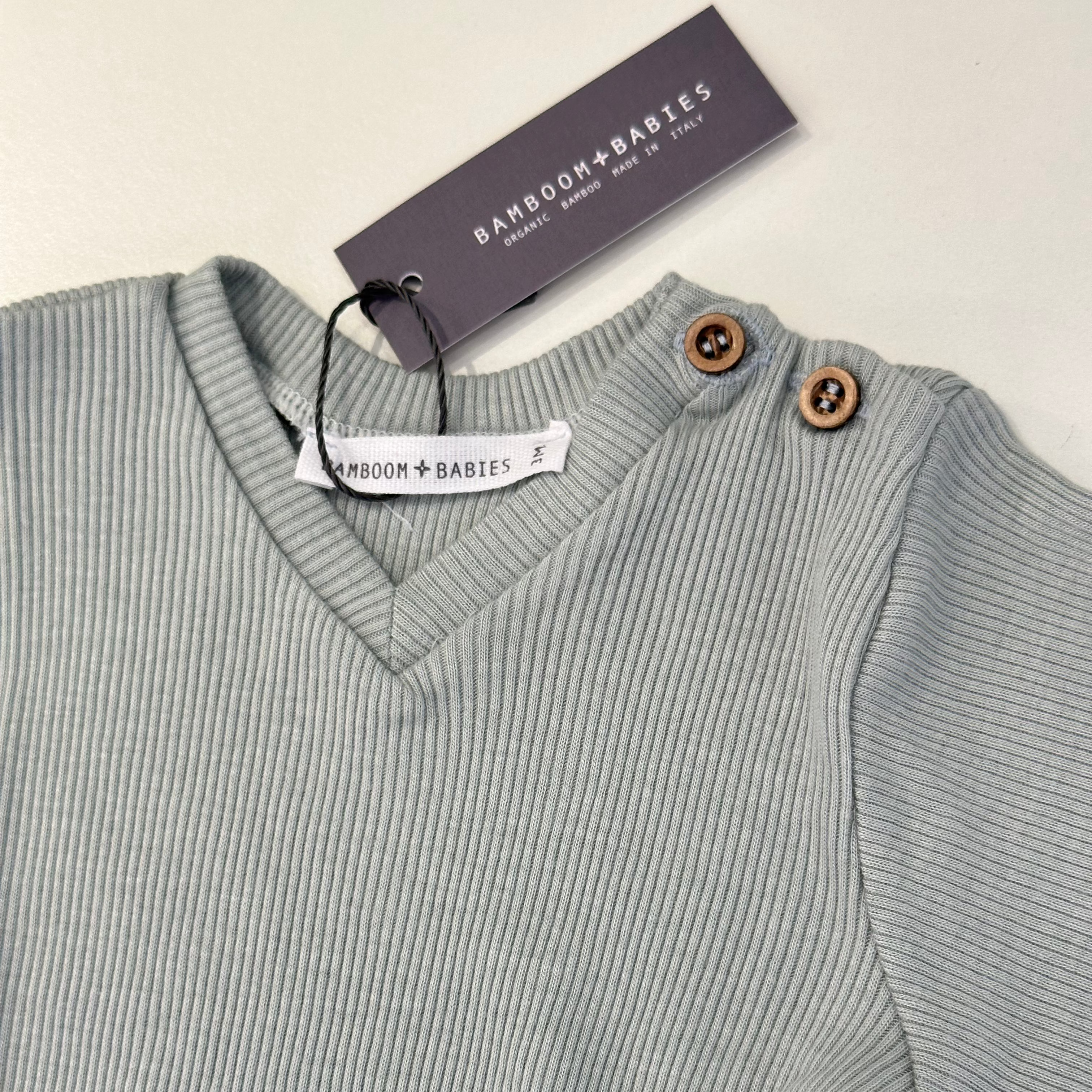 Shirt manica corta scollo V - 333 Azzurro - Be Brave Boutique