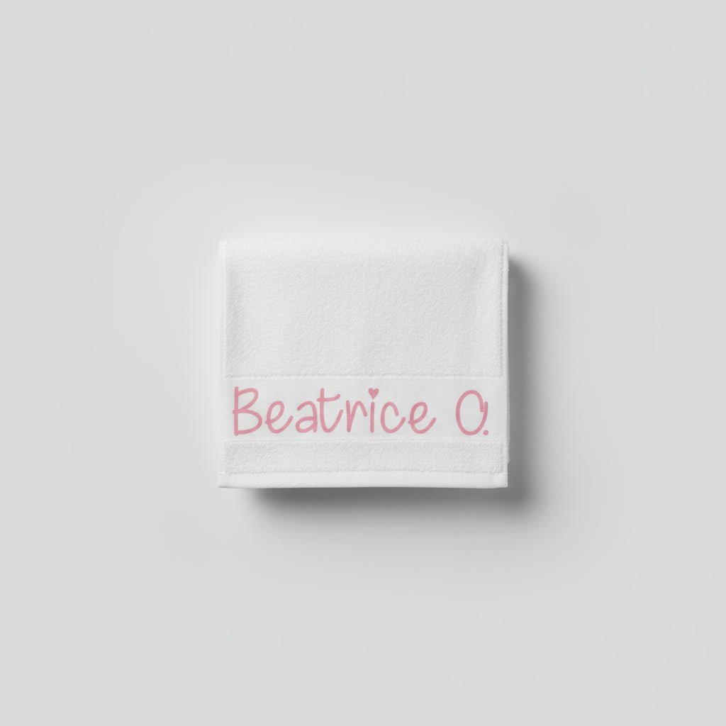 Asciugamani 30x50 personalizzato con nome asilo - Be Brave Boutique