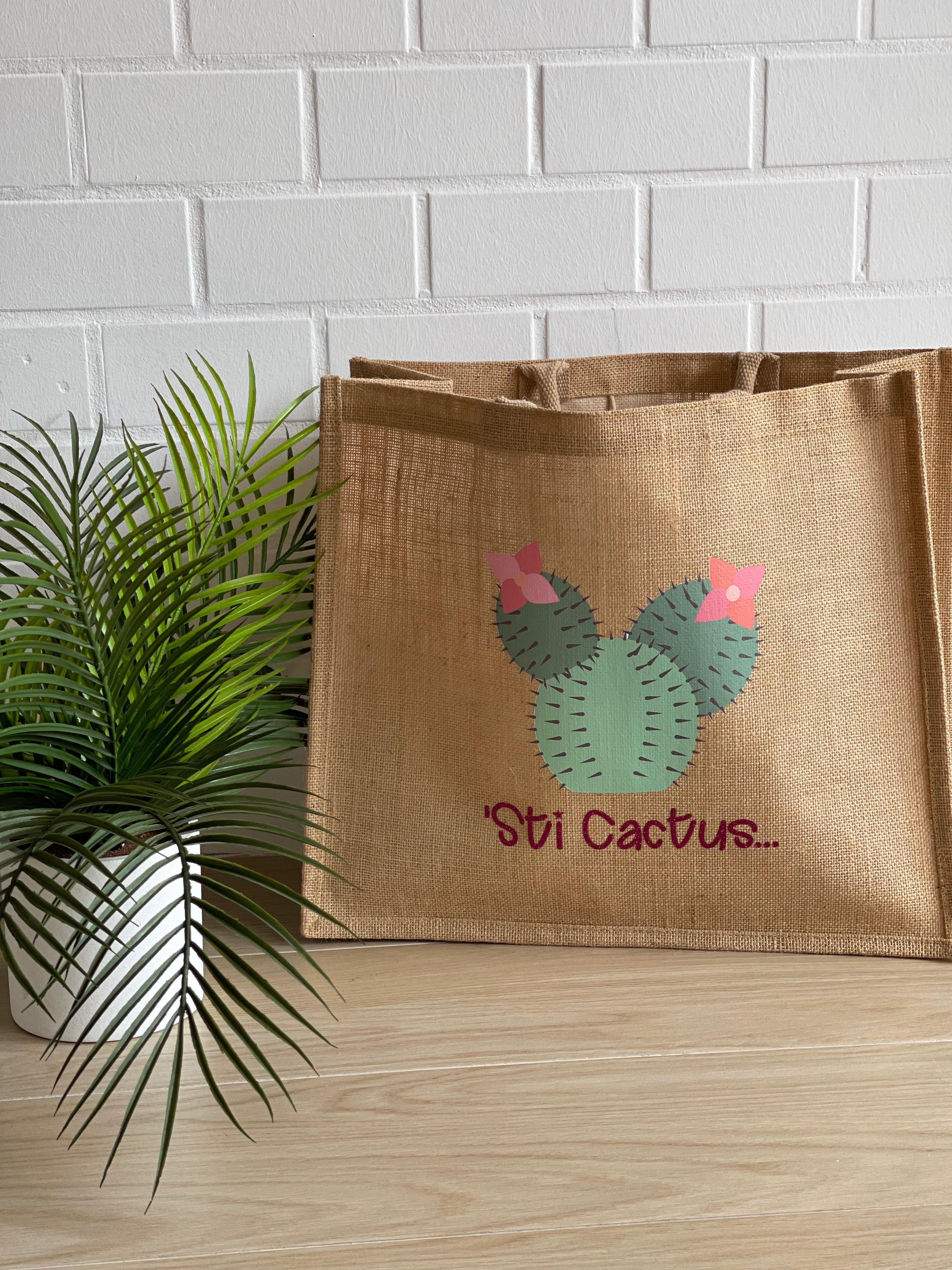 Borsa in juta Sti cactus… - Be Brave Boutique
