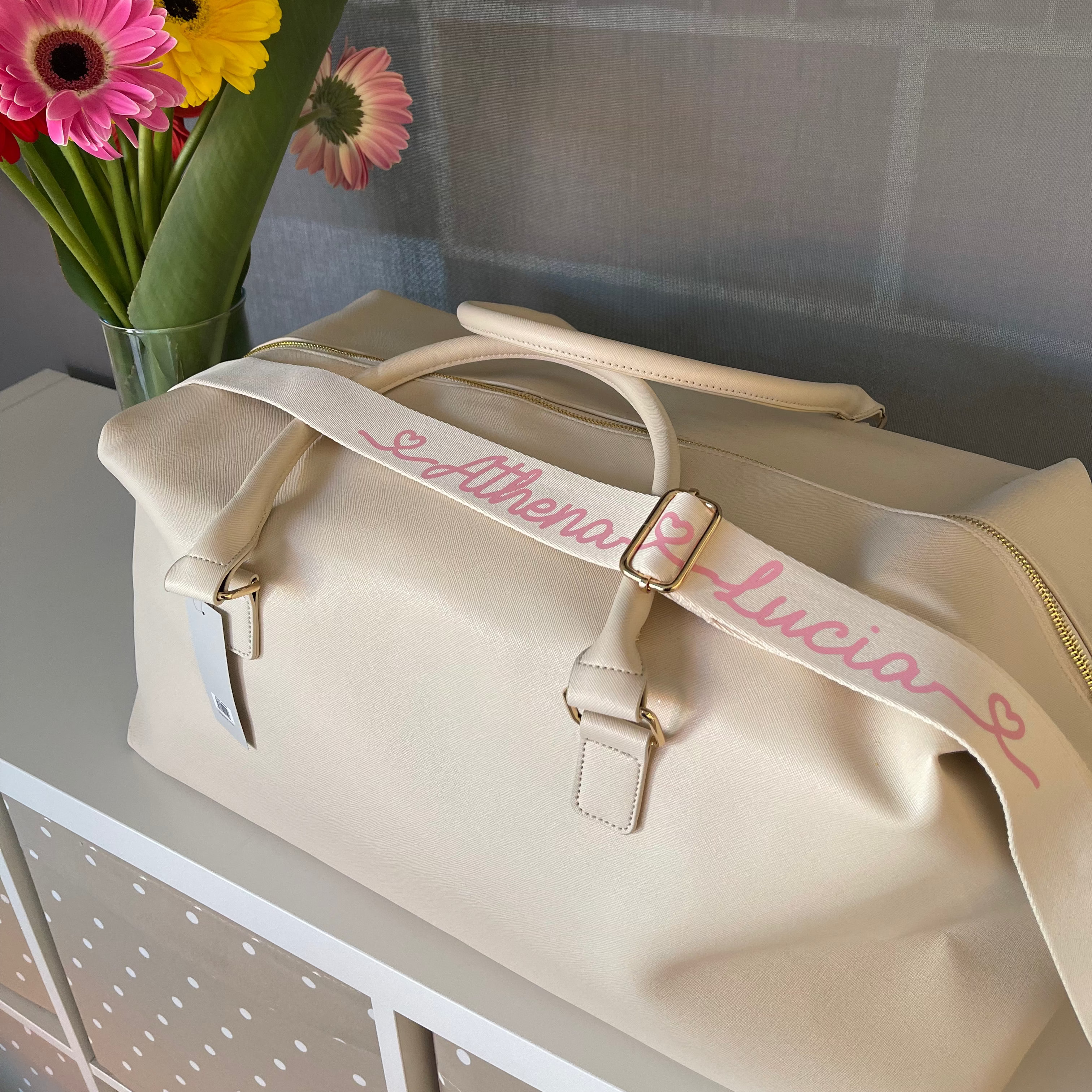 Borsone in simil Pelle con tracolla personalizzabile Oyster - Be Brave Boutique