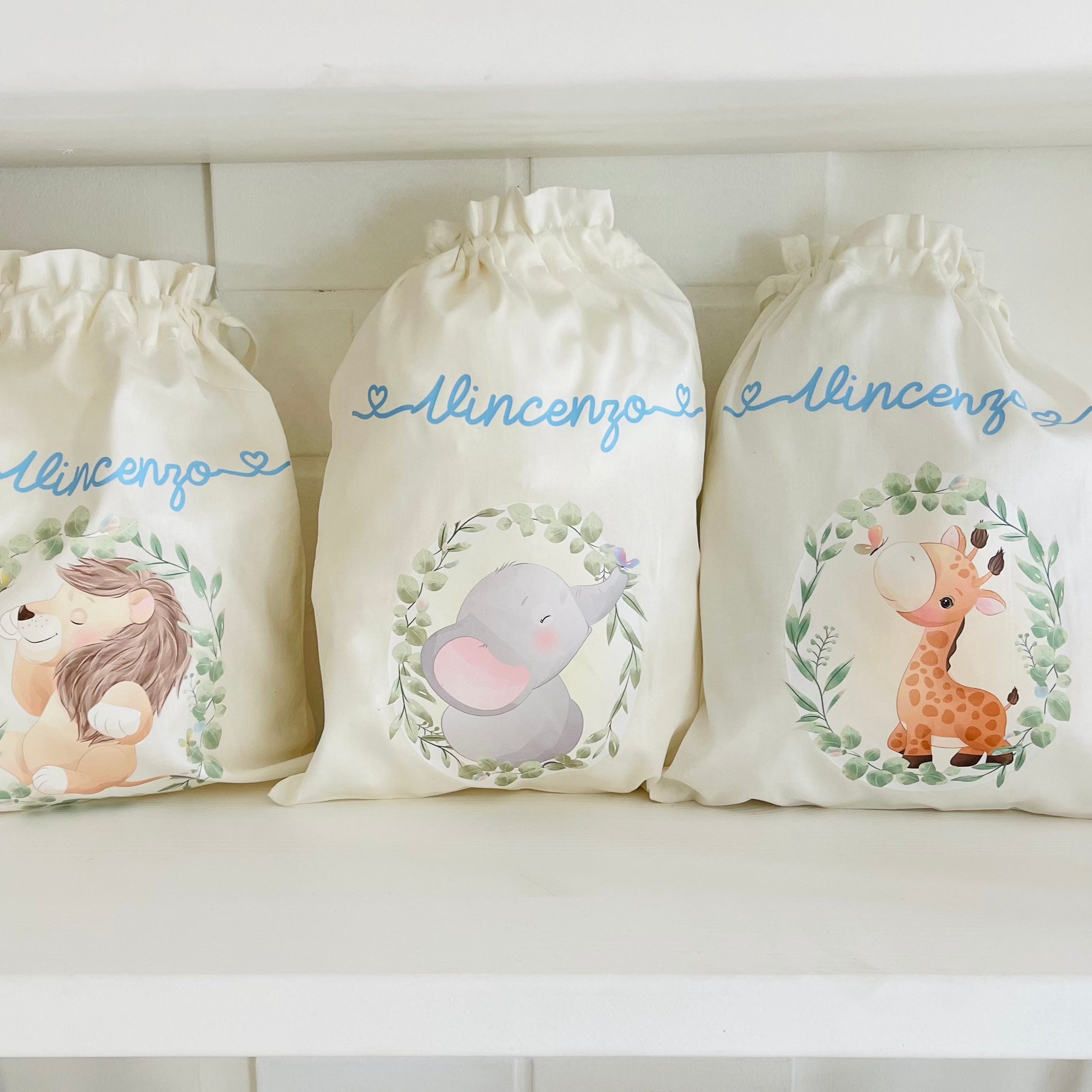 Set da 3 Sacchetti primi cambi personalizzabili - Be Brave Boutique