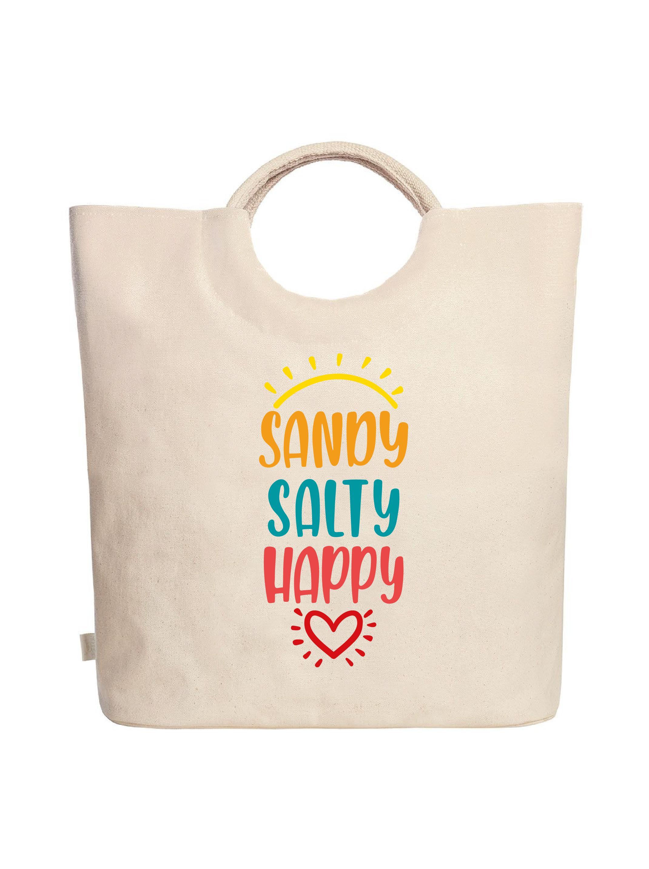 Borsa mare in cotone con manici arrotondati - Be Brave Boutique