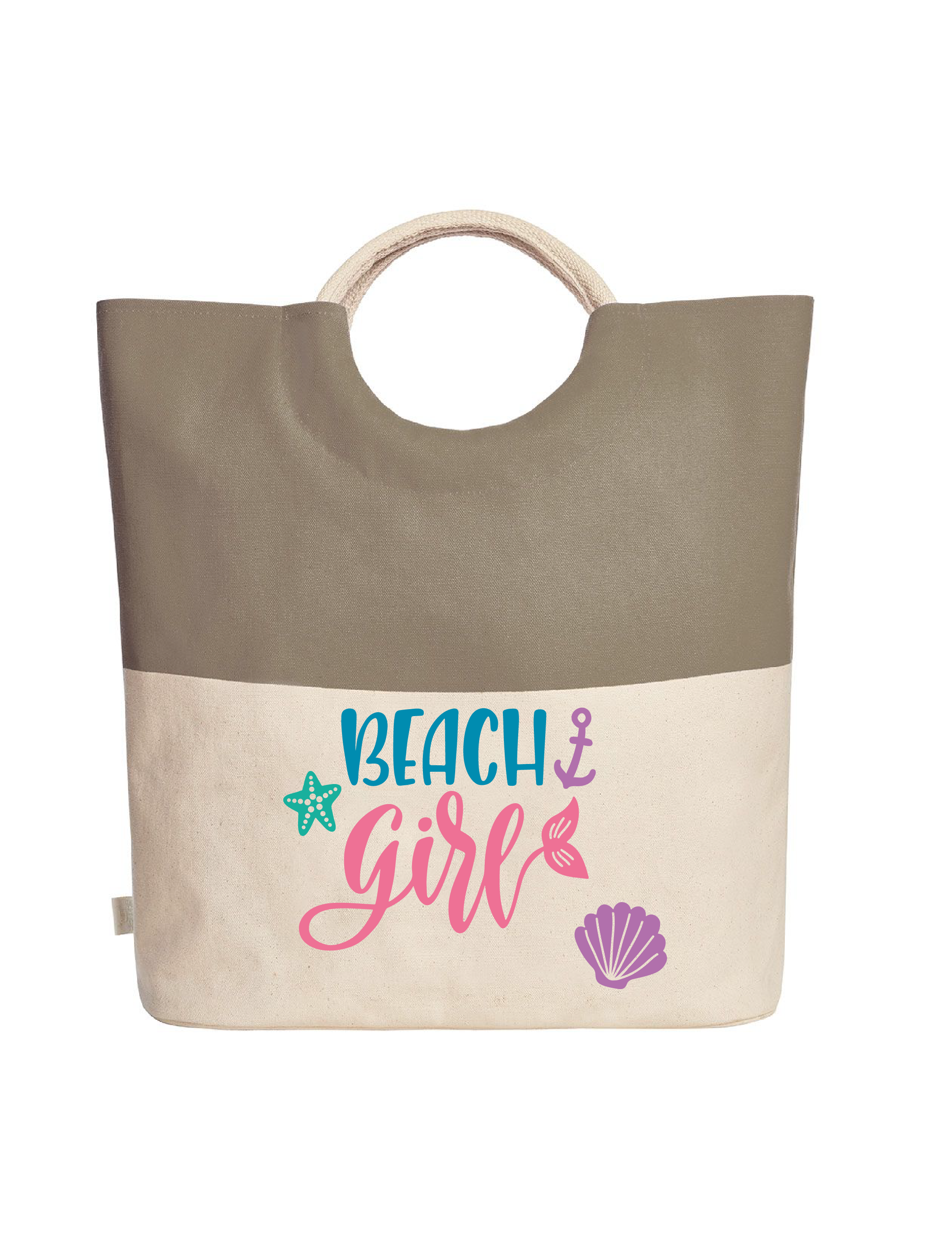 Borsa mare in cotone con manici arrotondati - Be Brave Boutique