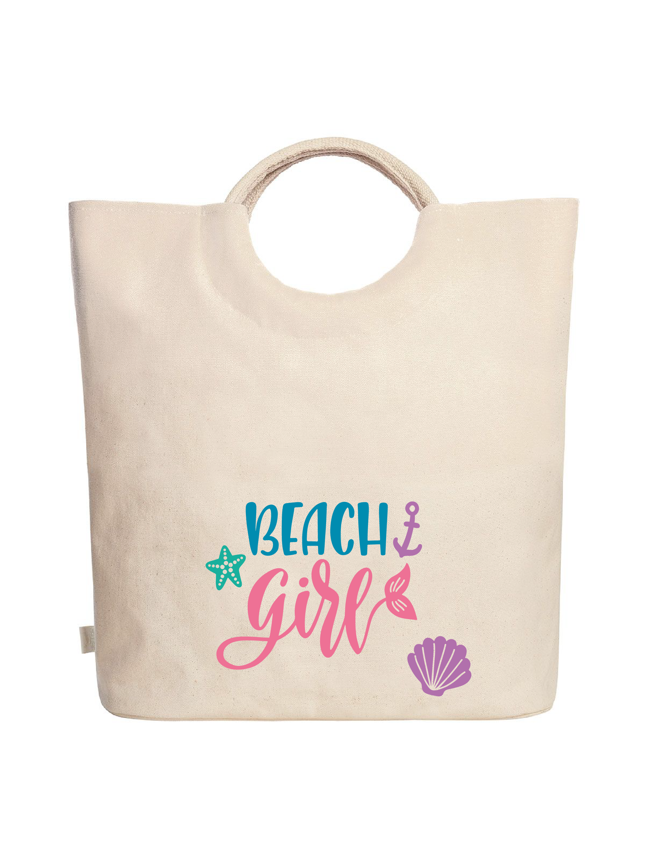 Borsa mare in cotone con manici arrotondati - Be Brave Boutique