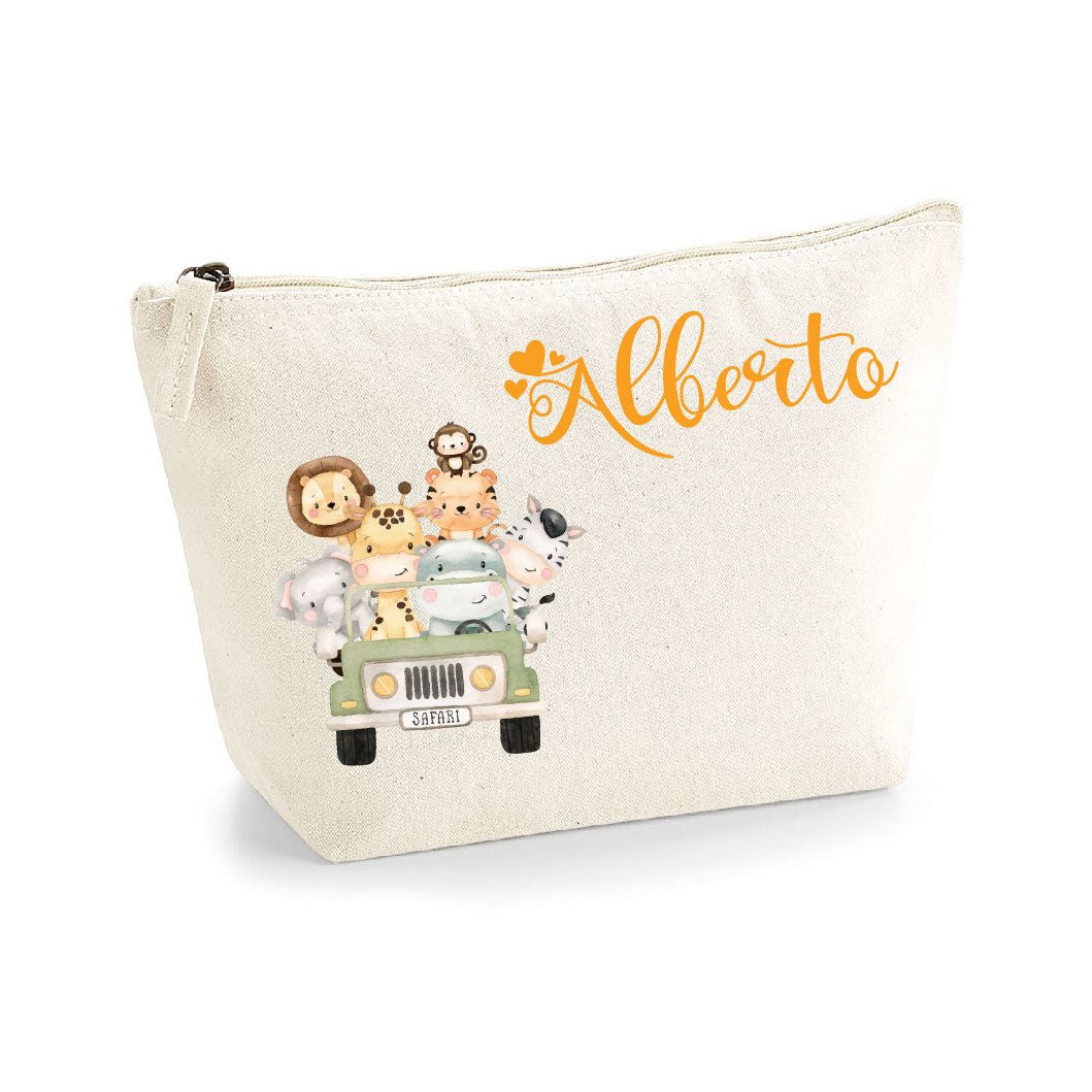 Pochette in cotone organico personalizzabile Safari - Be Brave Boutique