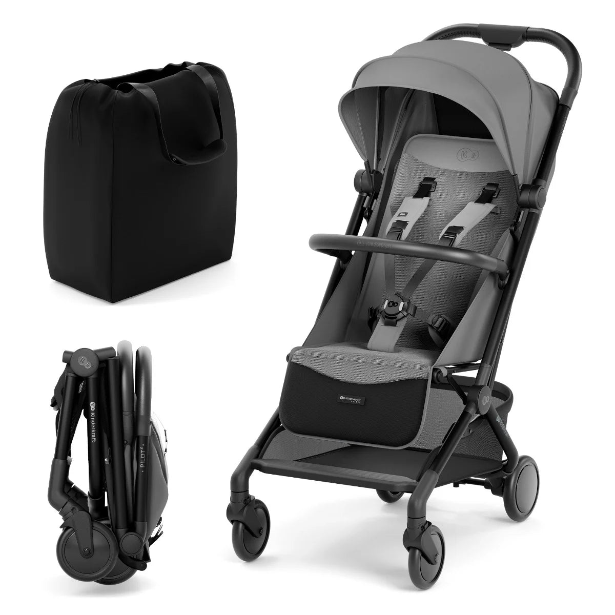 Passeggino per aereo PILOT 2 Grigio - Be Brave Boutique