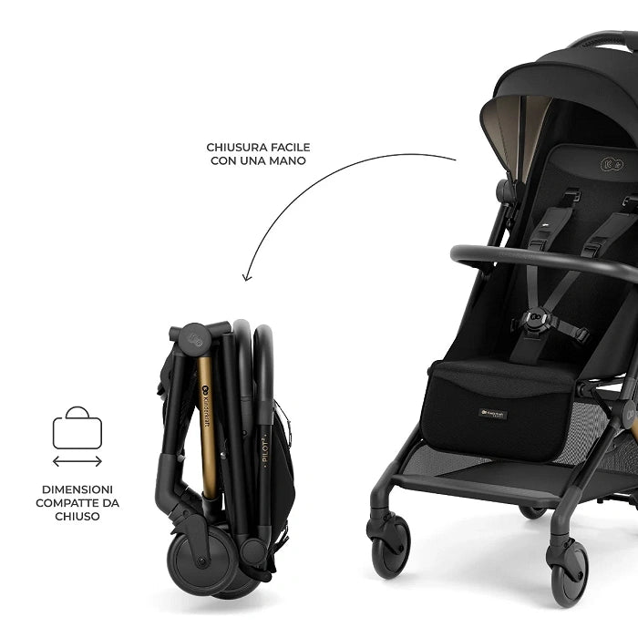 Passeggino per aereo PILOT 2 Nero - Be Brave Boutique