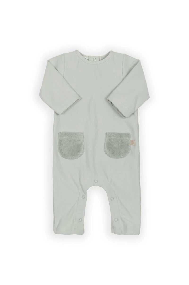 Tutina con tasche teddy - SKY GREY 352 - Be Brave Boutique