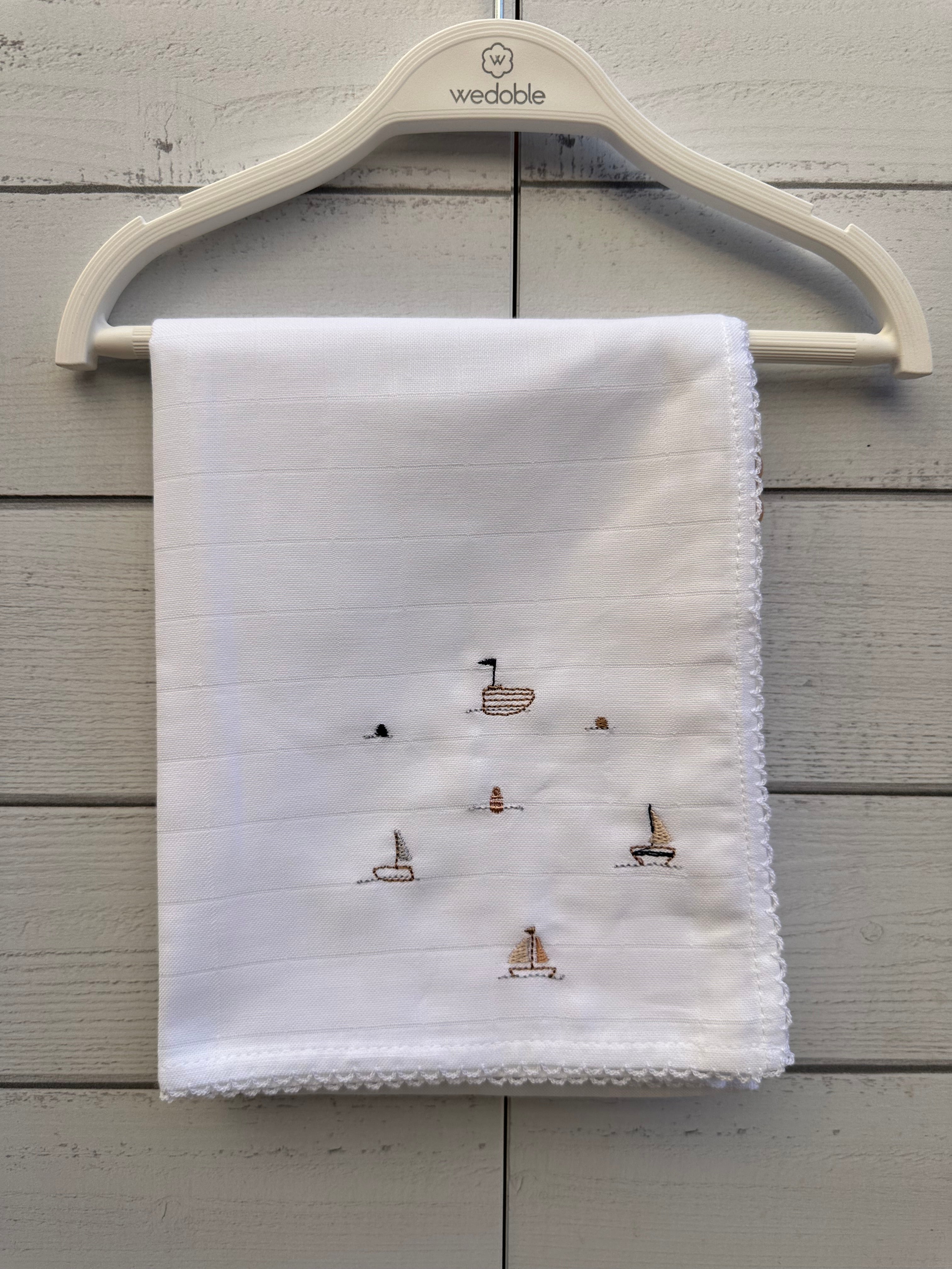 Wedoble Mussola in Cotone Ricamata Barchette - Be Brave Boutique