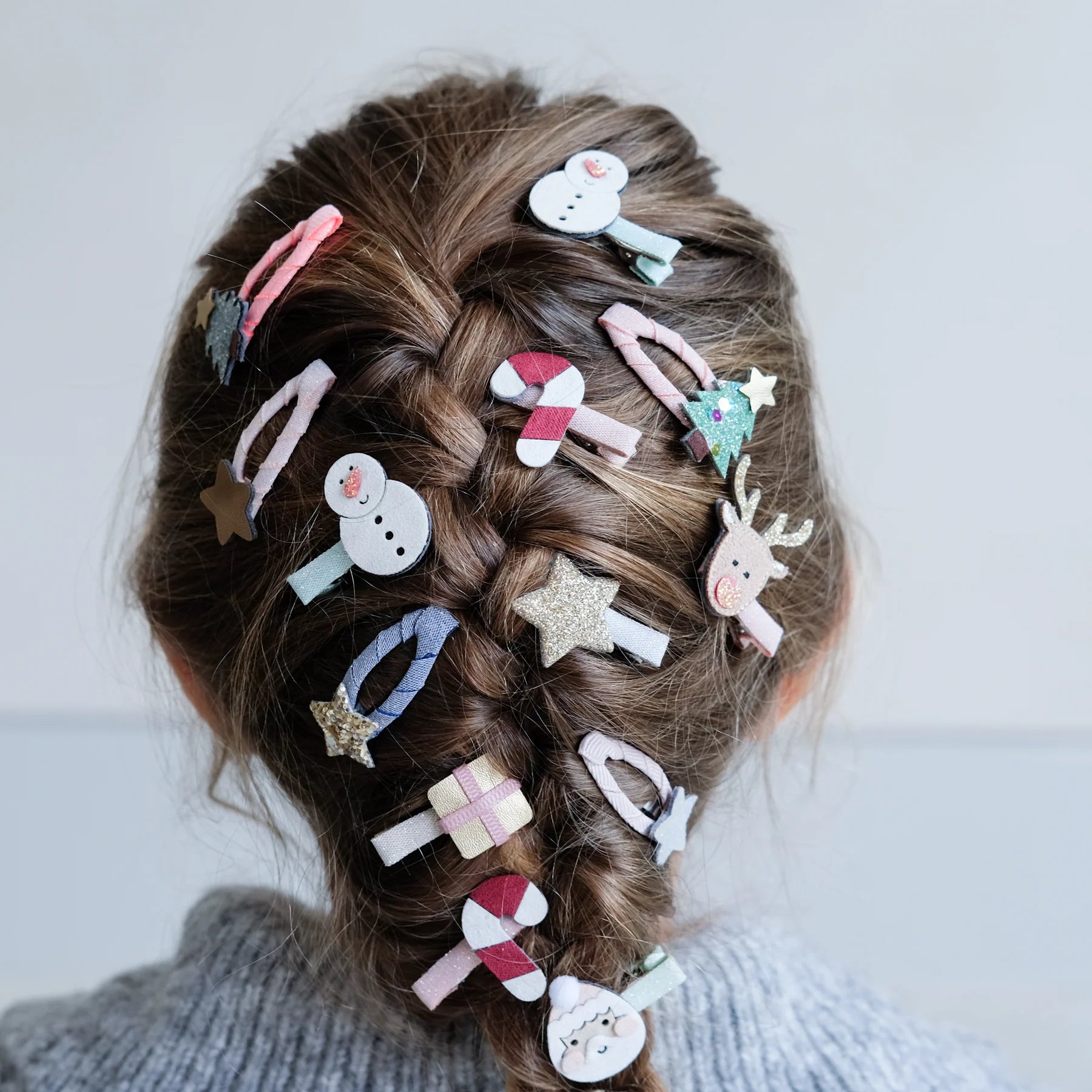 Mini Clip per Capelli di Natale Albero-Stella-Bastoncino - Be Brave Boutique