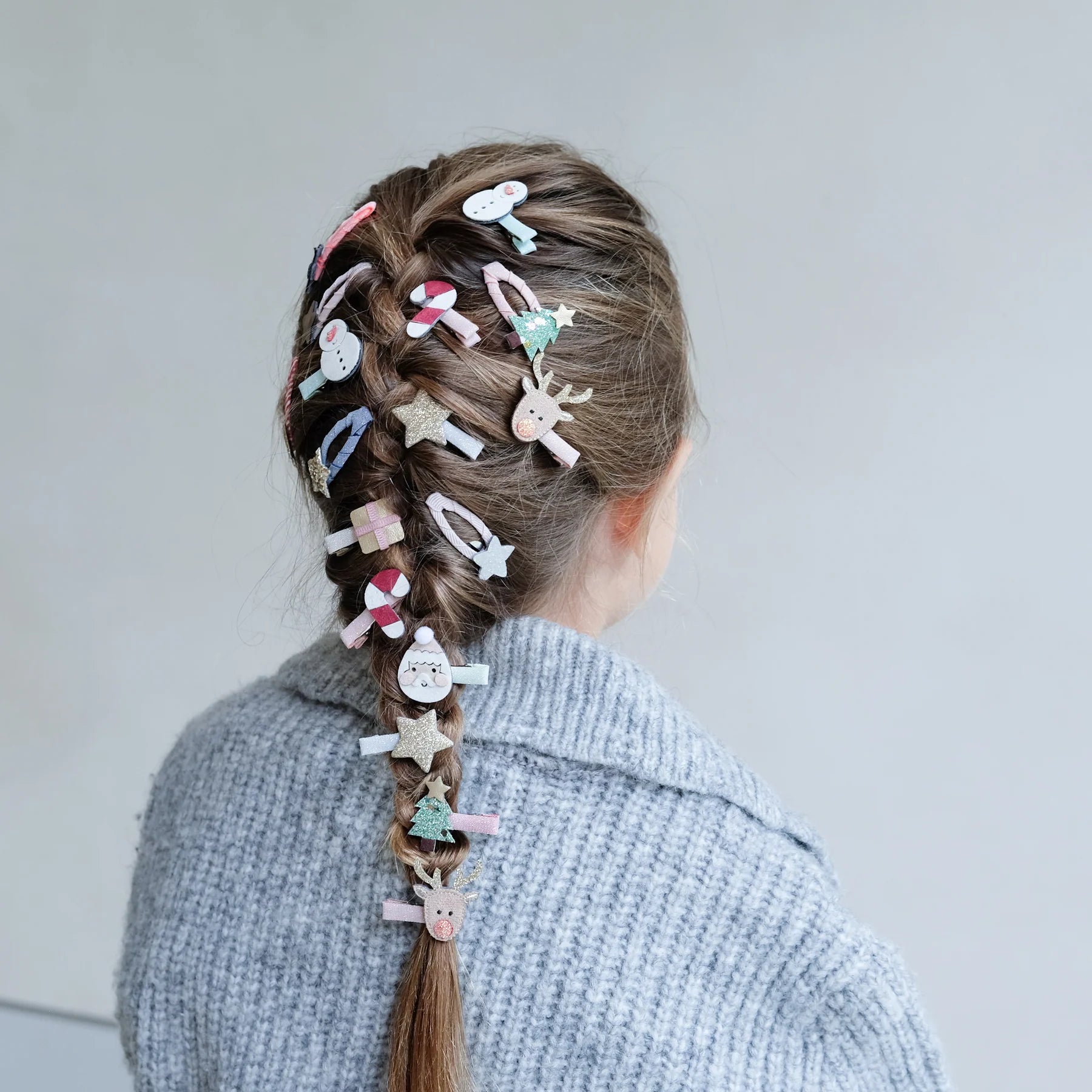Mini Clip per Capelli di Natale Albero-Stella-Bastoncino - Be Brave Boutique
