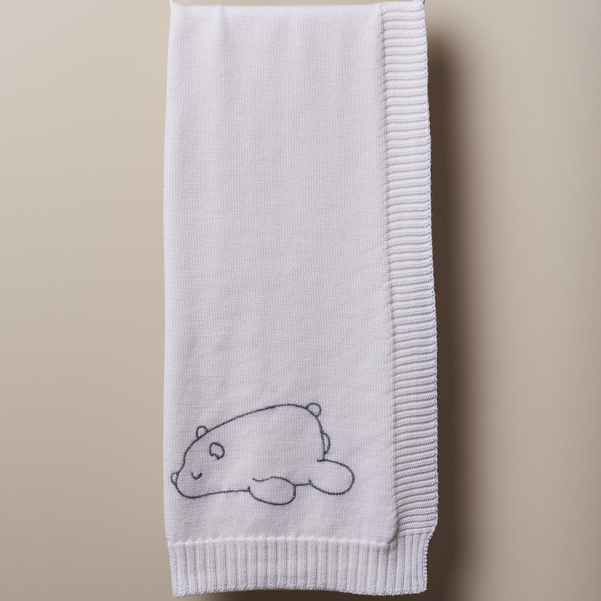Coperta  lana merino Orso Polare - Be Brave Boutique