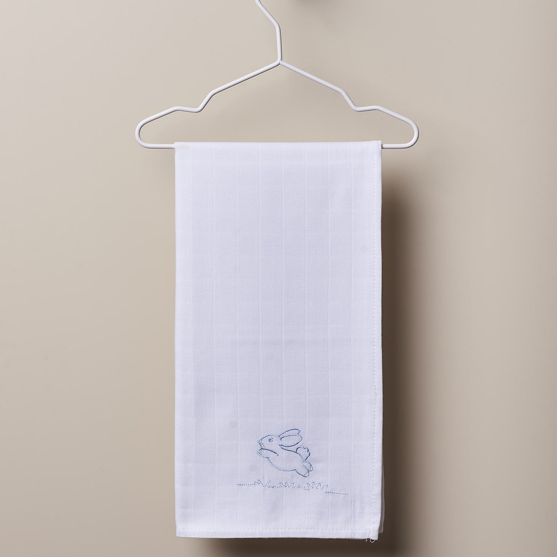 Wedoble Mussola in Cotone Ricamata Coniglio Azzurro - Be Brave Boutique