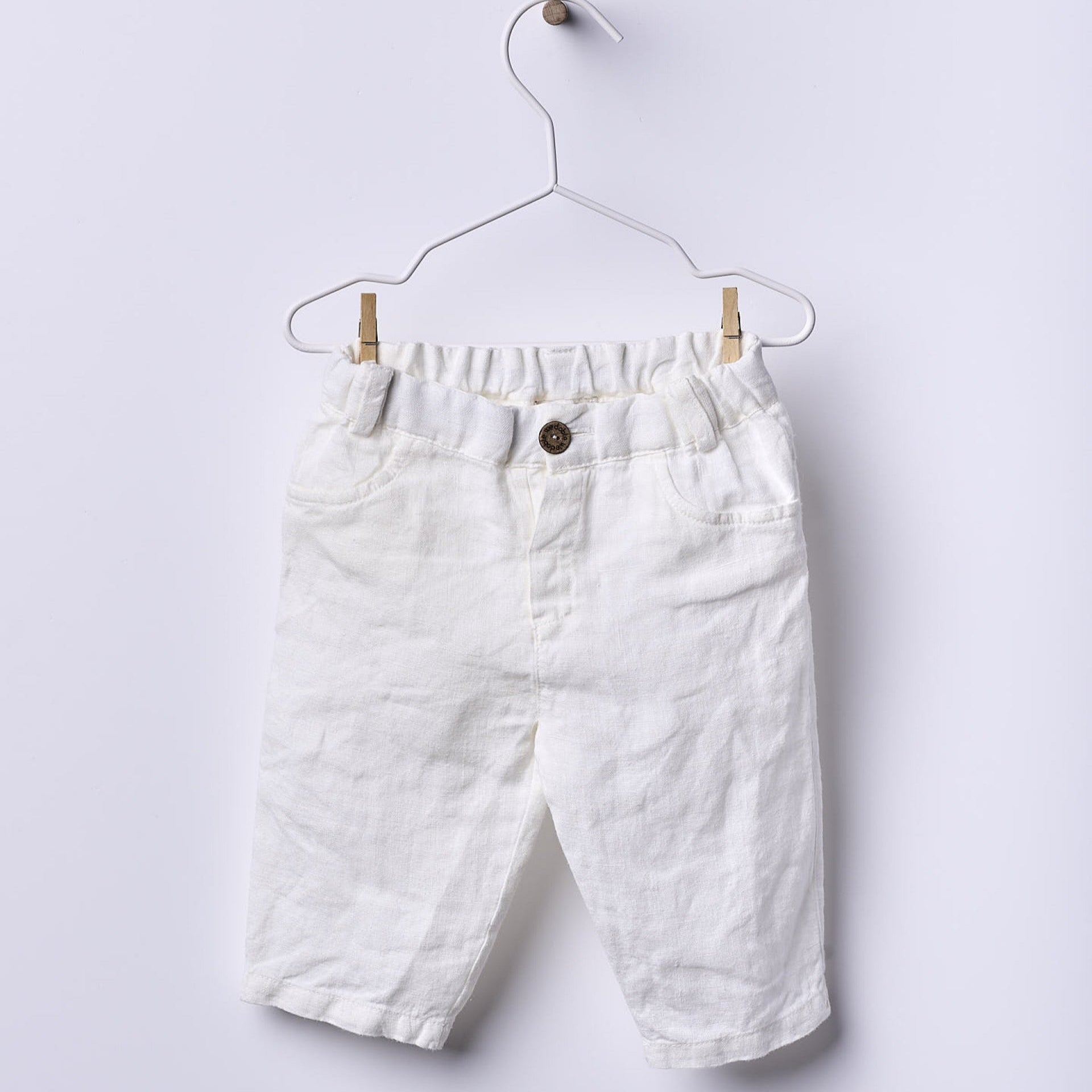 Pantaloni in Lino Bianco – NAVY CODE - Be Brave Boutique