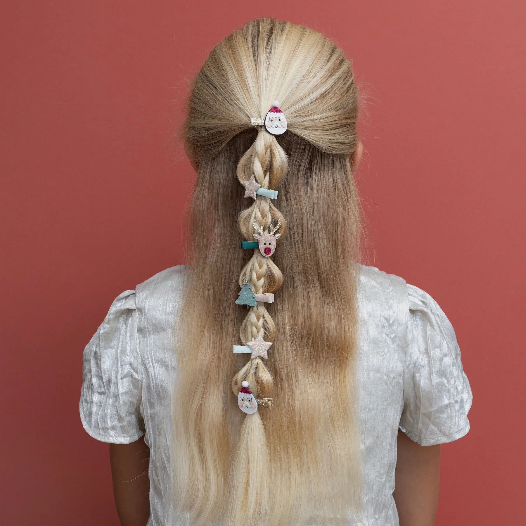 Mini clip di Babbo Natale e Rudolph - Be Brave Boutique