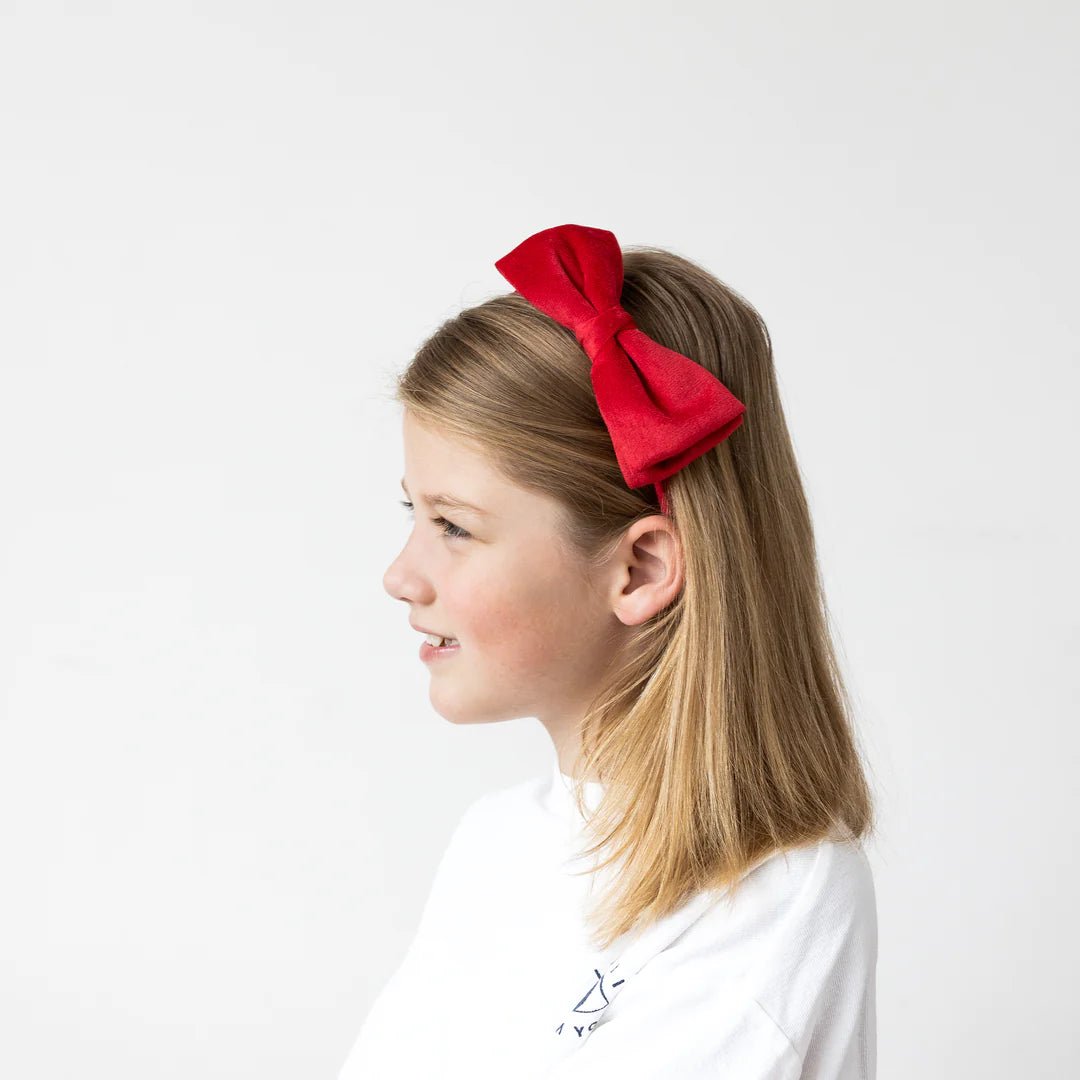 Cerchietto in Velluto con Fiocco Rosso - Be Brave Boutique