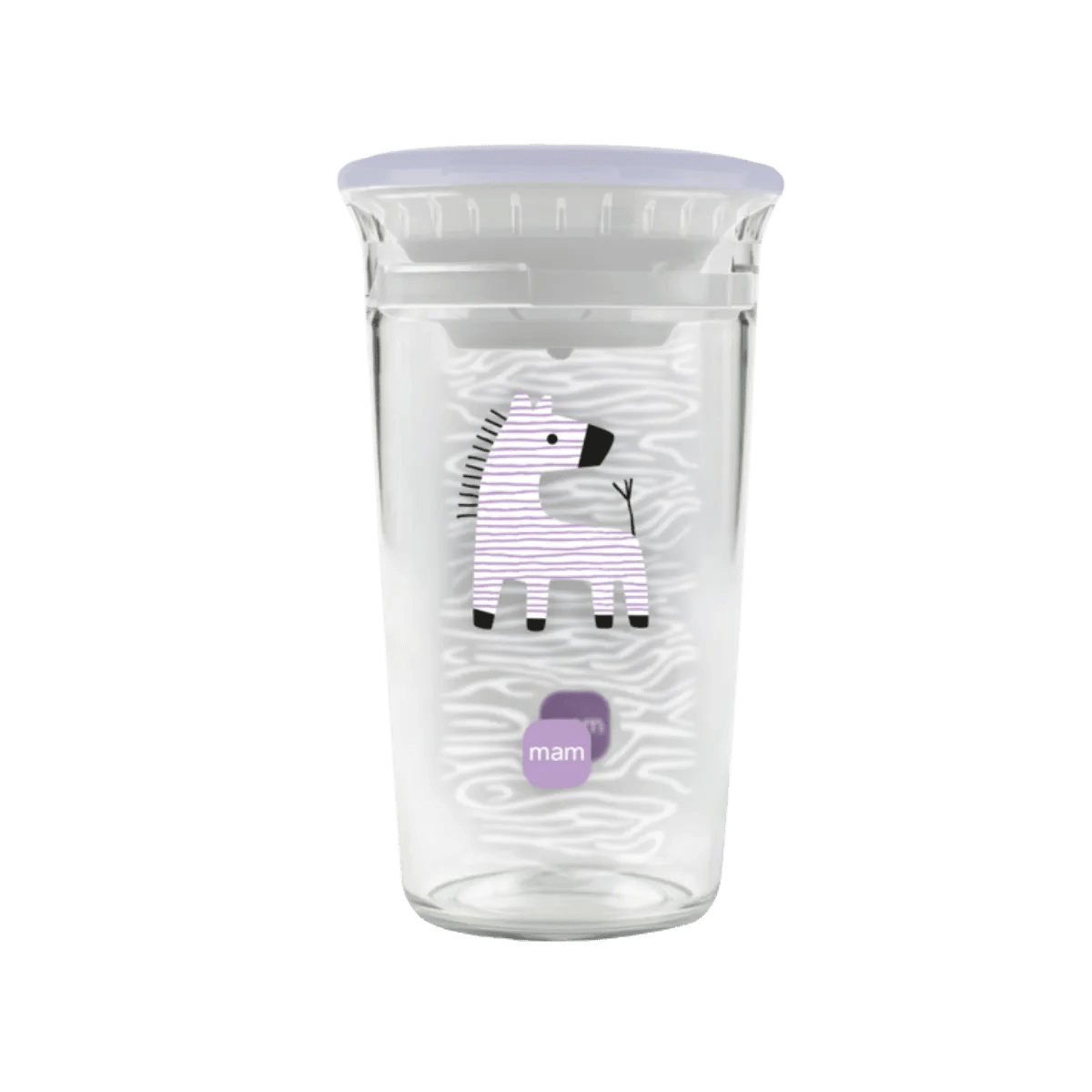 MAM Easy to Drink Cup 8+m Zebra tazza per bambini con valvola anti goccia