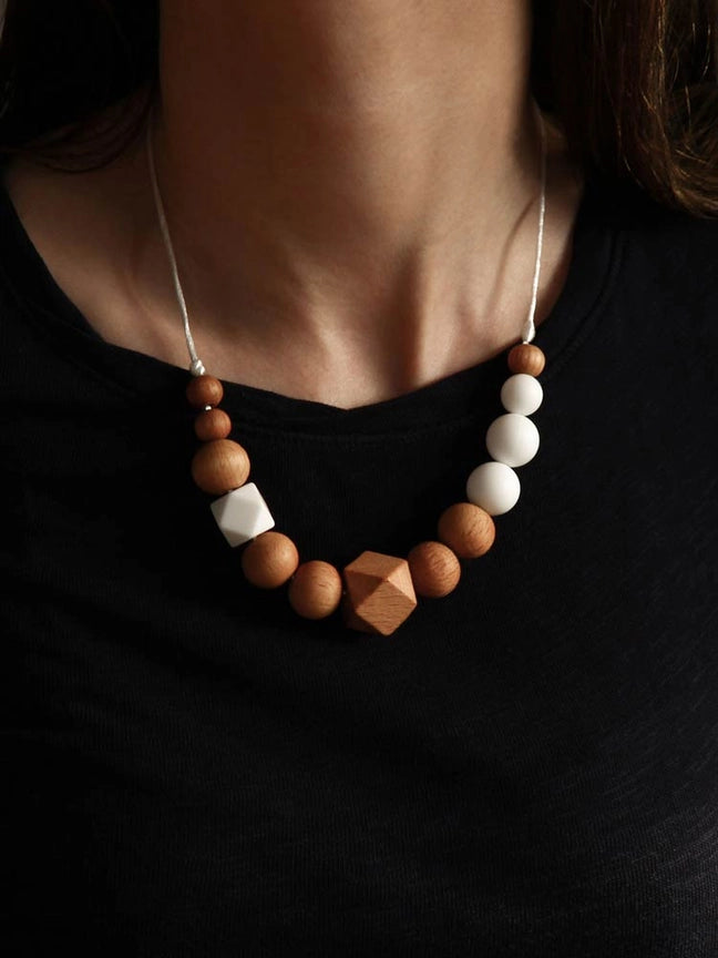 Collana da allattamento || Beachwood white - Be Brave Boutique