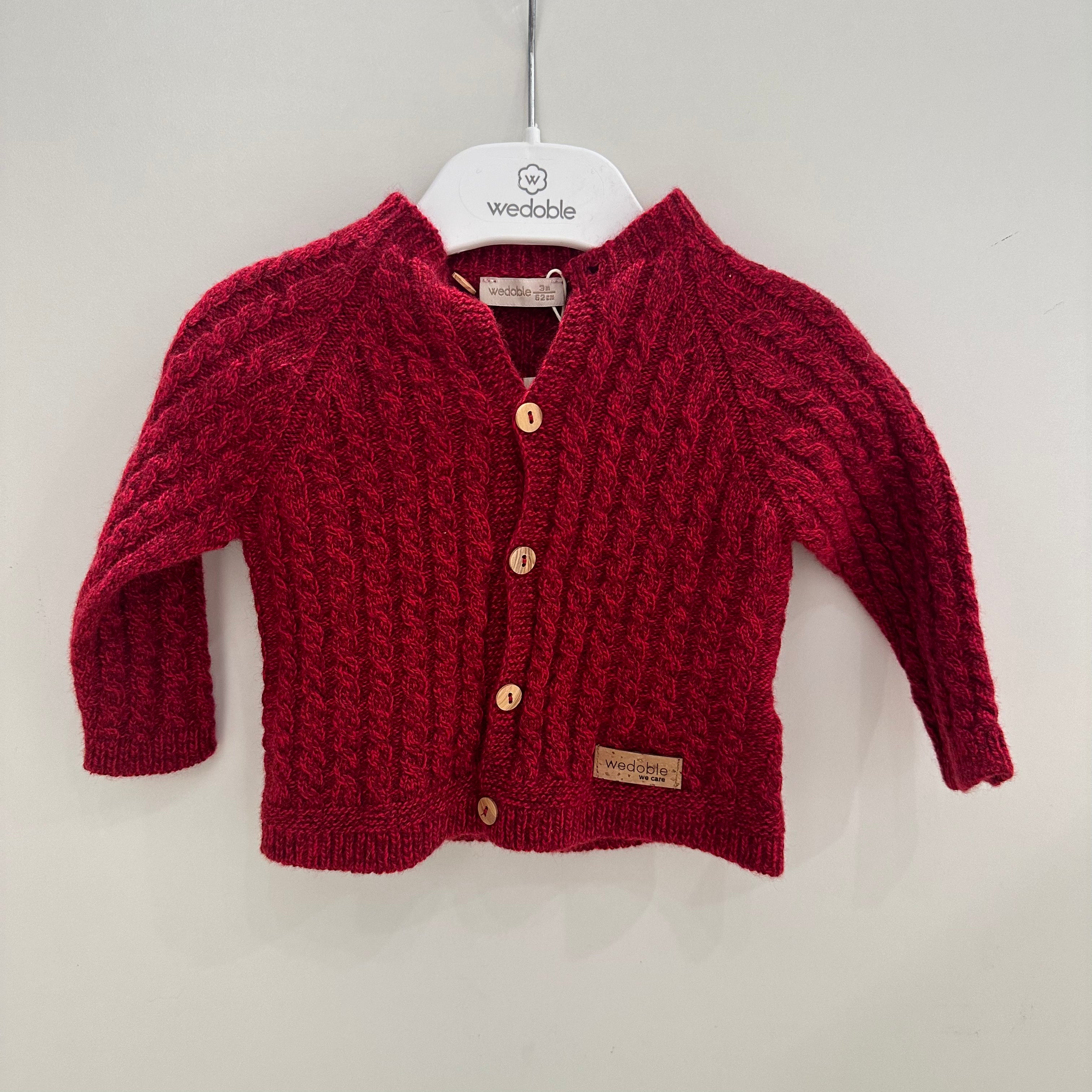 Cardigan mmaniche  lunghe lavorato a trecce lana/Cachemire - Be Brave Boutique