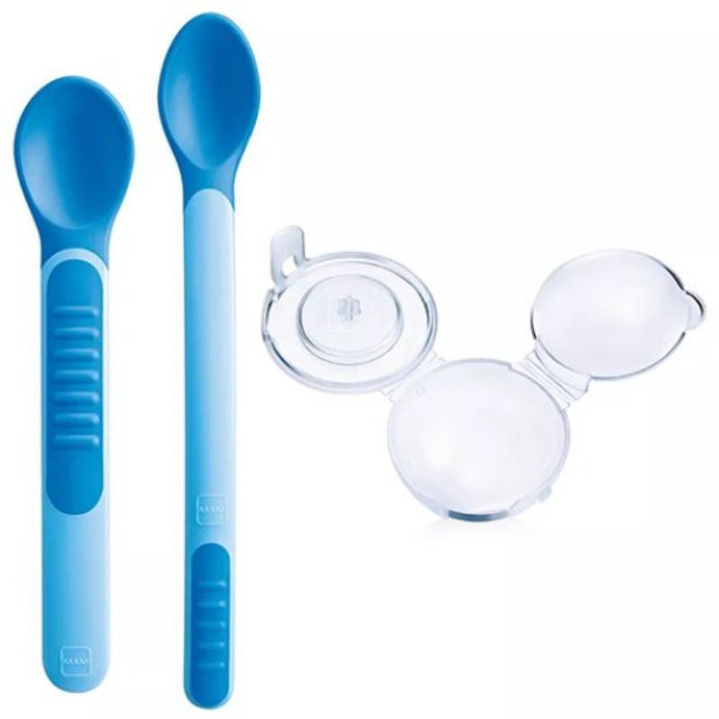 Cucchiaini con coperchio MAM- posate per bambini Termosensibili 2 Pezzi