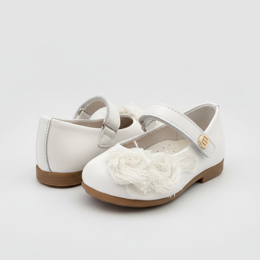 ANDANINES Ballerine eleganti Bianco con fiori  e plantare anatomico - Be Brave Boutique