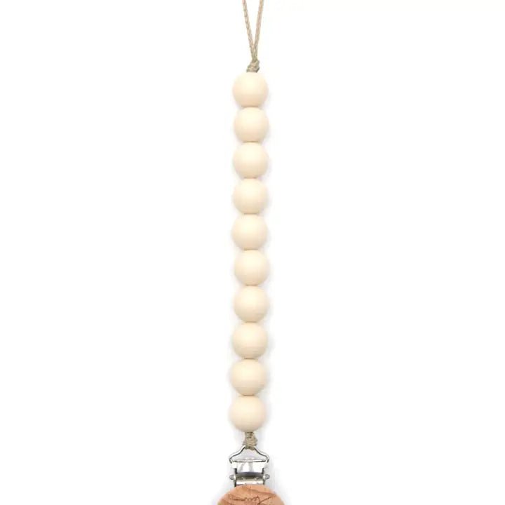 catena per ciuccio - guscio d'uovo - Be Brave Boutique