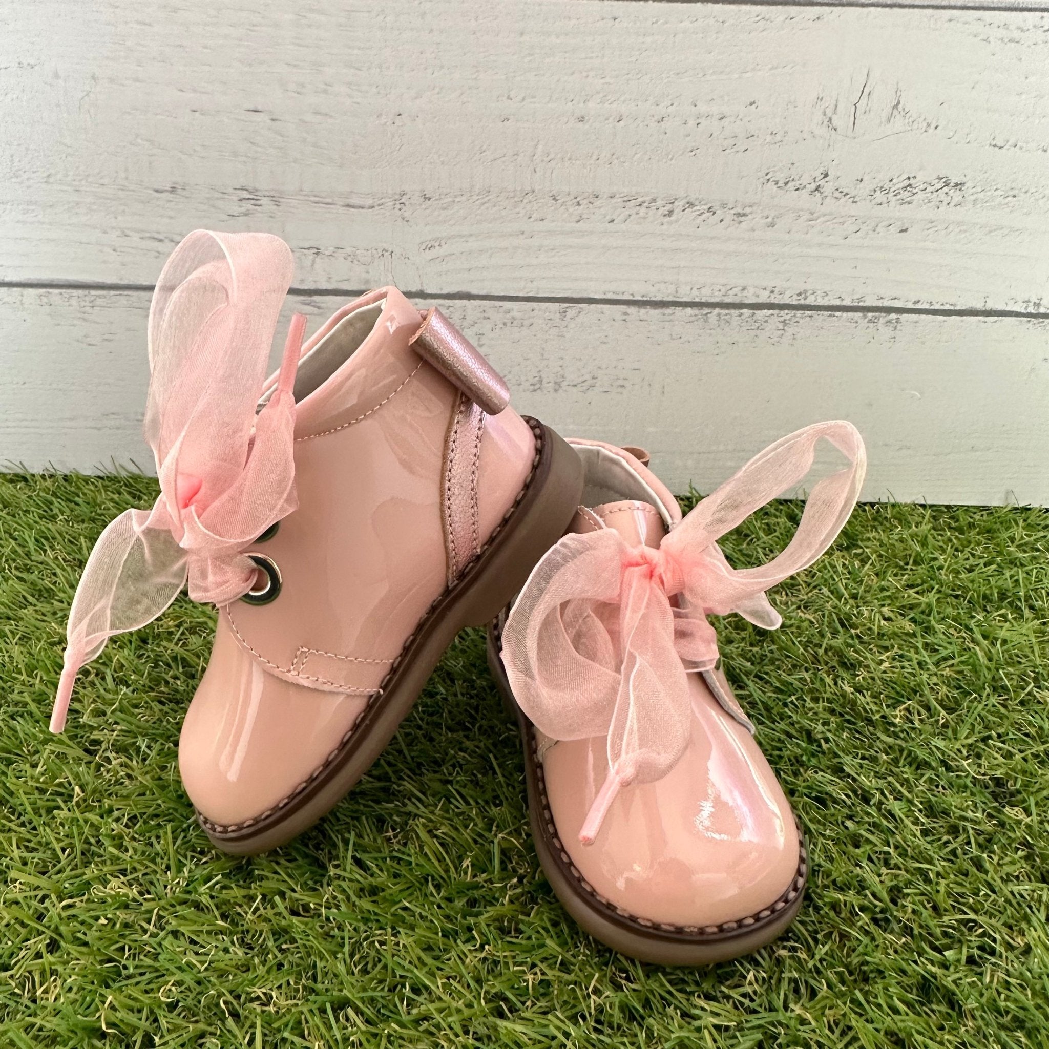 ANDANINES stivaletto in pelle  Rosa Lucido con  plantare anatomico - Be Brave Boutique