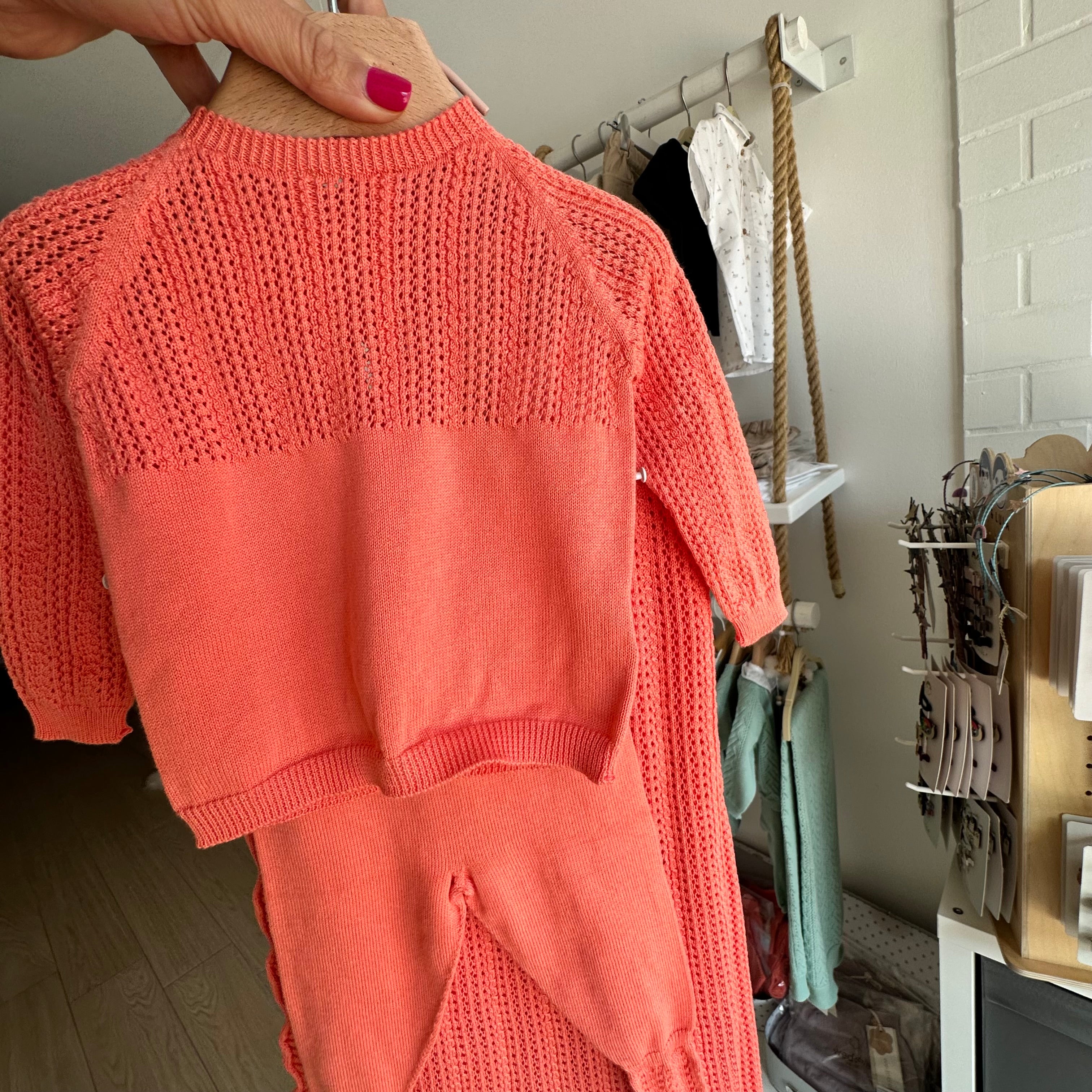 Copertina in Cotone Biologico Coral  – A GRACEFUL SUMMER - Be Brave Boutique