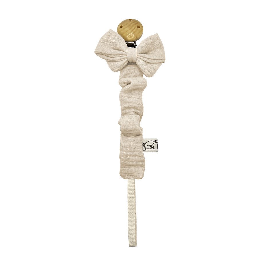 Porta ciuccio Fiocco Crema Cucusettete - Be Brave Boutique