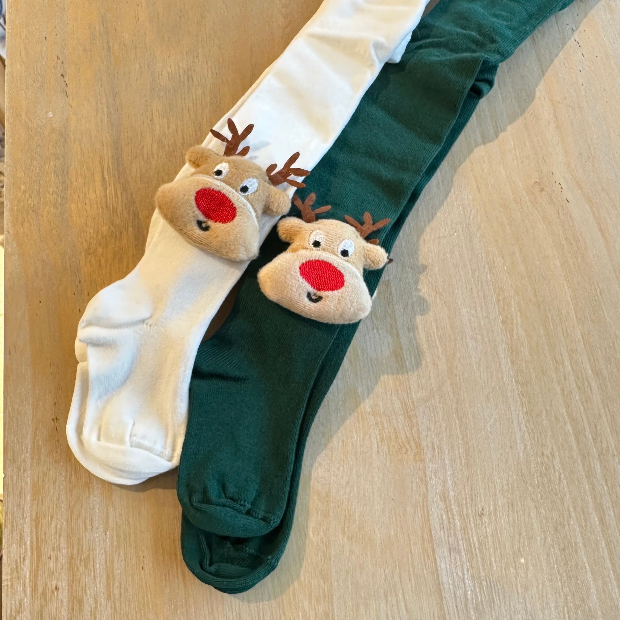 Calzamaglia Natalizia per bambini con Renna  Meia Pata - Be Brave Boutique