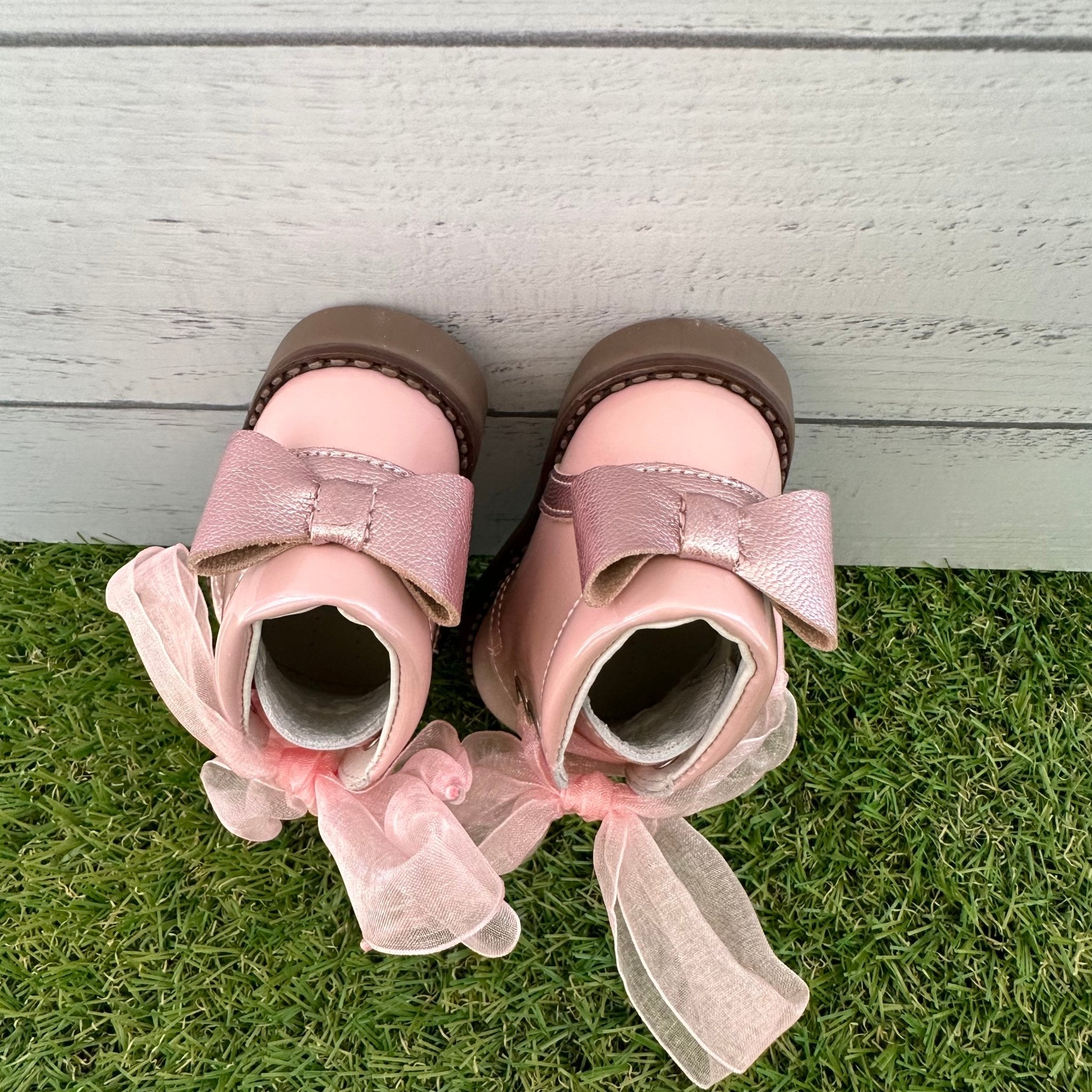 ANDANINES stivaletto in pelle  Rosa Lucido con  plantare anatomico - Be Brave Boutique