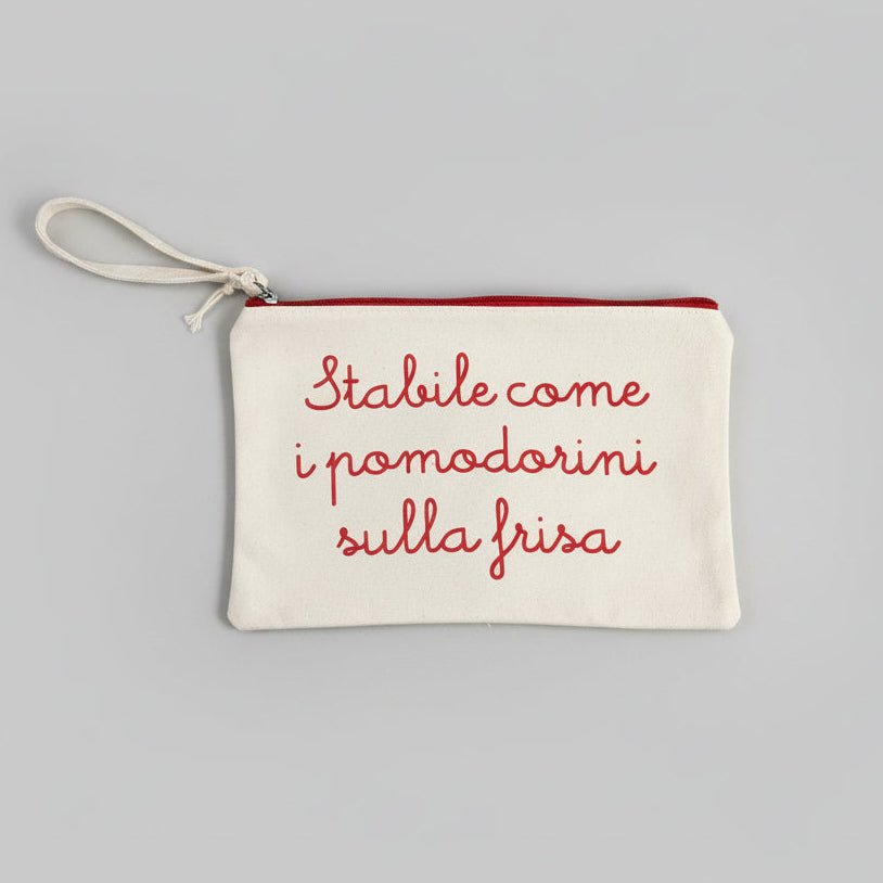 Pochette in cotone  Frase divertente idea regalo "Frisa" - Be Brave Boutique