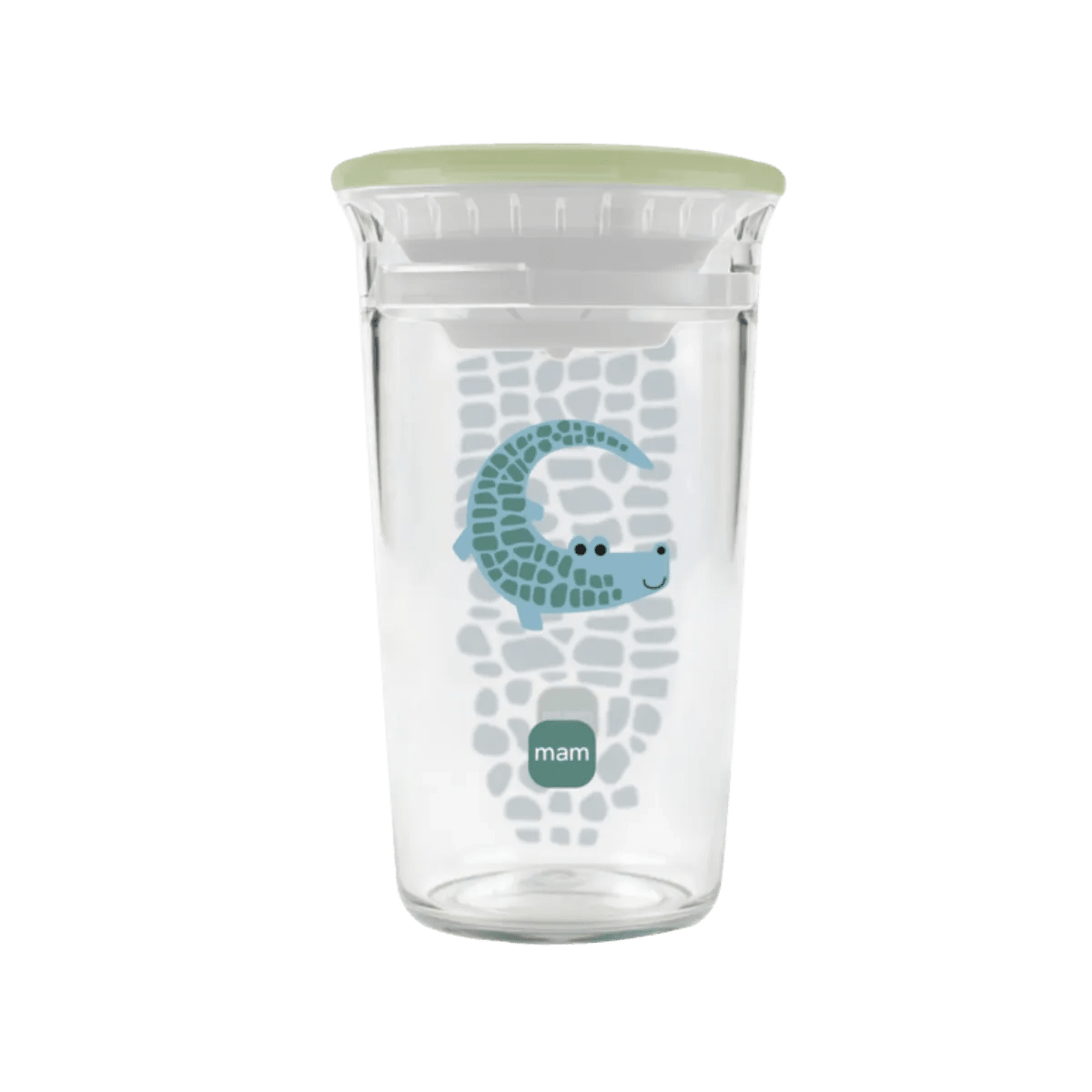 MAM Easy to Drink Cup 8+m Coccodrillo tazza per bambini con valvola anti goccia
